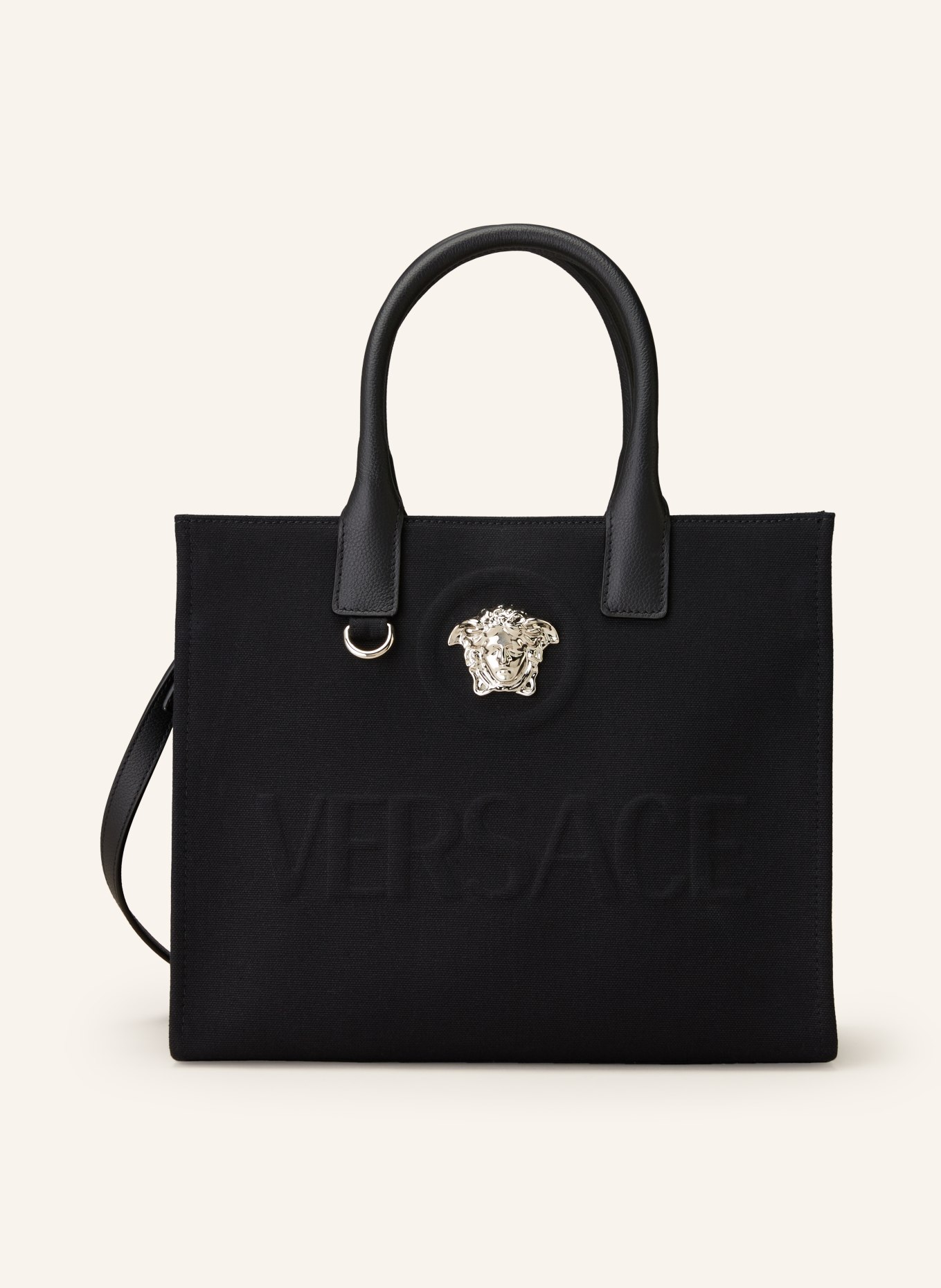 VERSACE Shopper LA MEDUSA SMALL, Color: BLACK/ SILVER (Image 1)