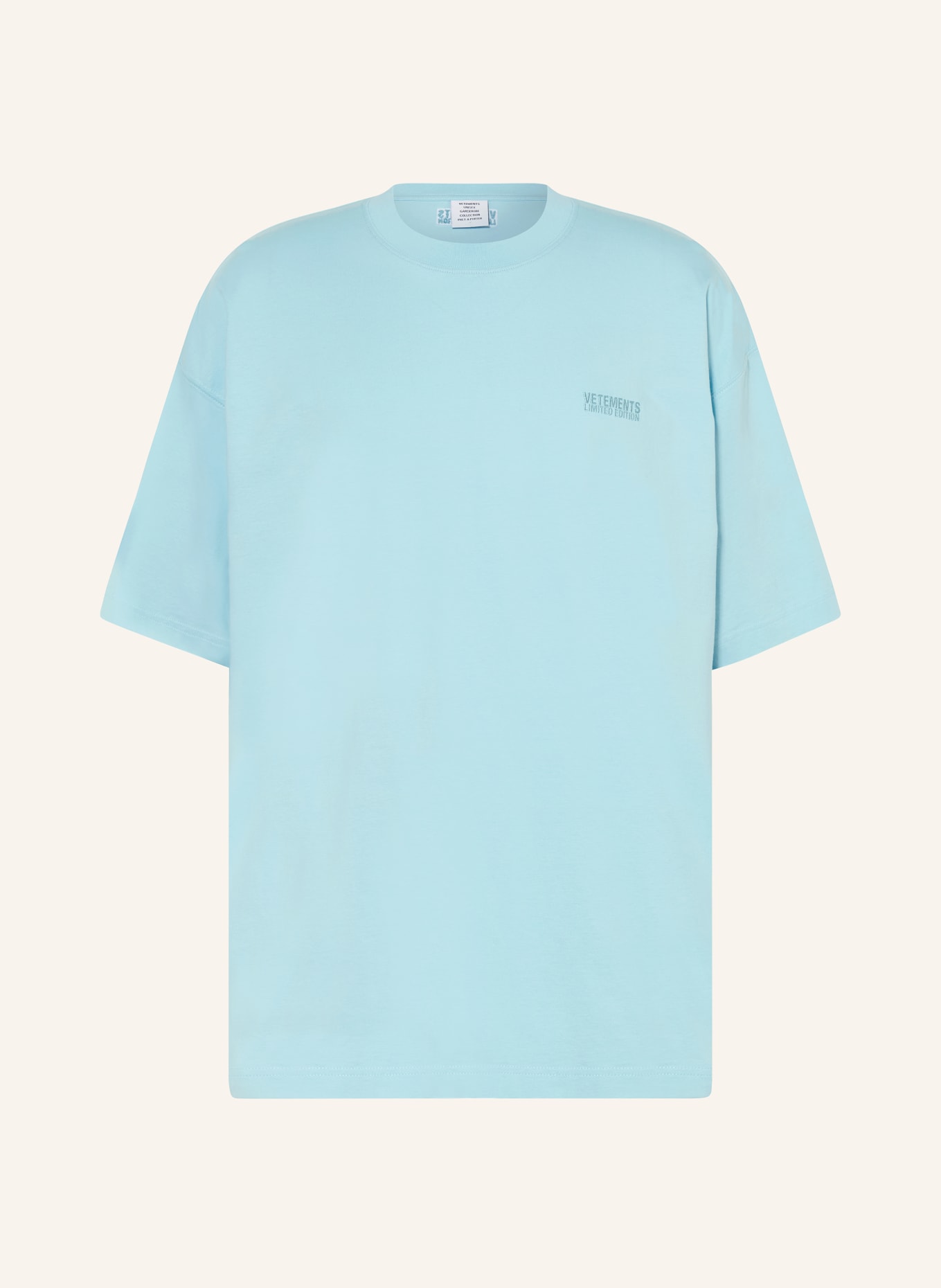 VETEMENTS Oversized-Shirt, Farbe: TÜRKIS (Bild 1)
