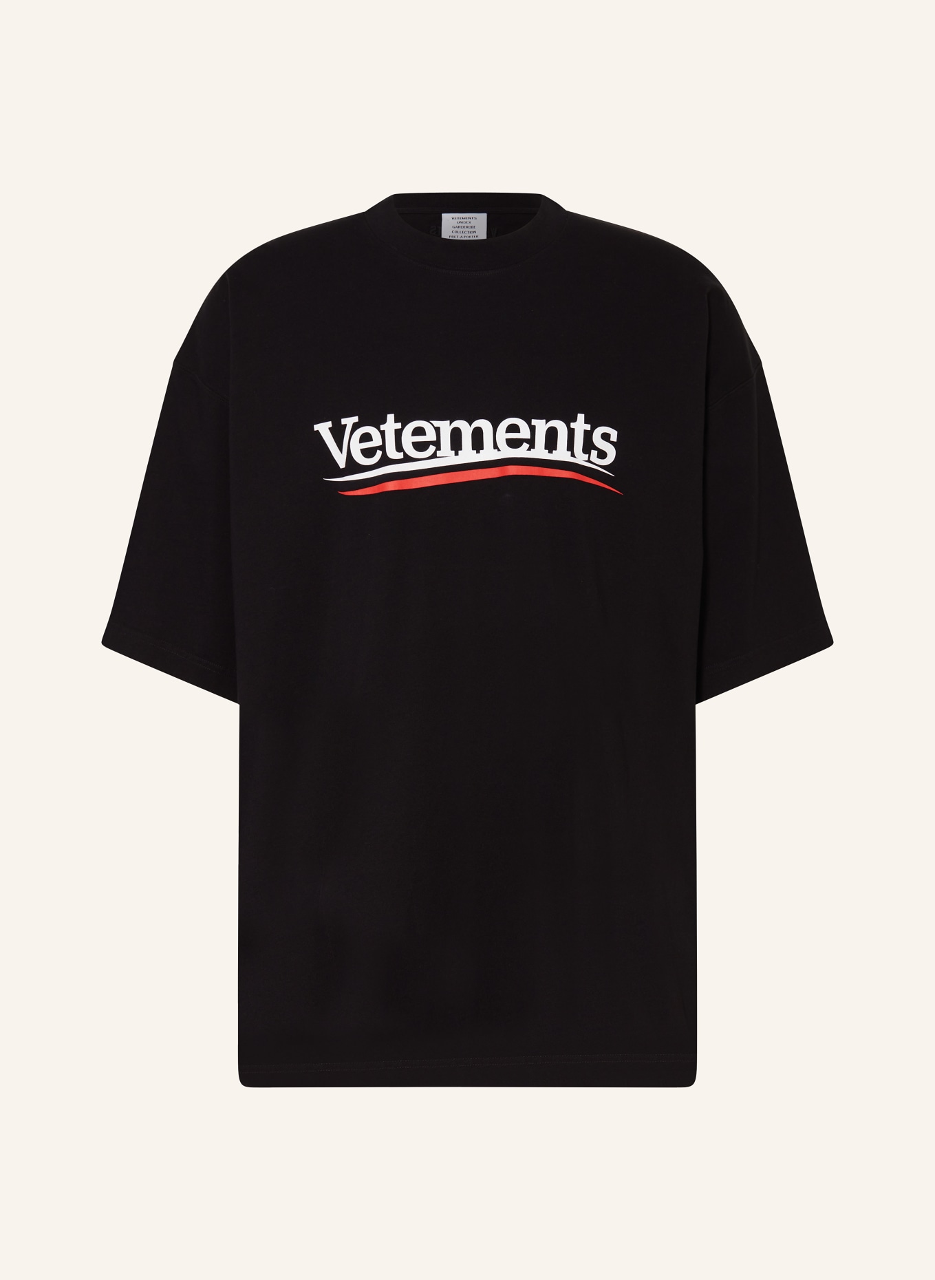 VETEMENTS T-shirt, Kolor: CZARNY (Obrazek 1)