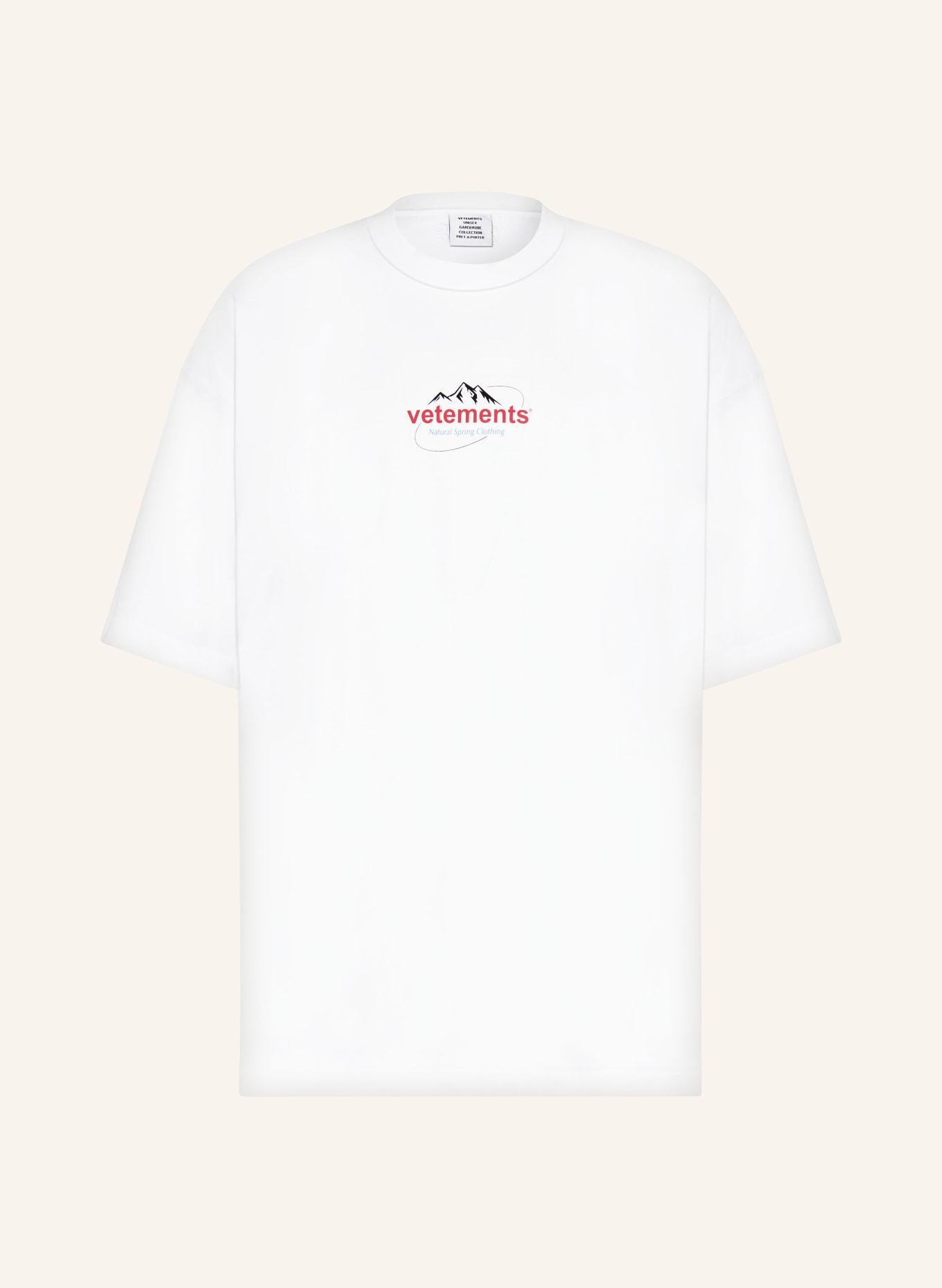 VETEMENTS Oversized shirt, Color: WHITE/ BLACK/ RED (Image 1)