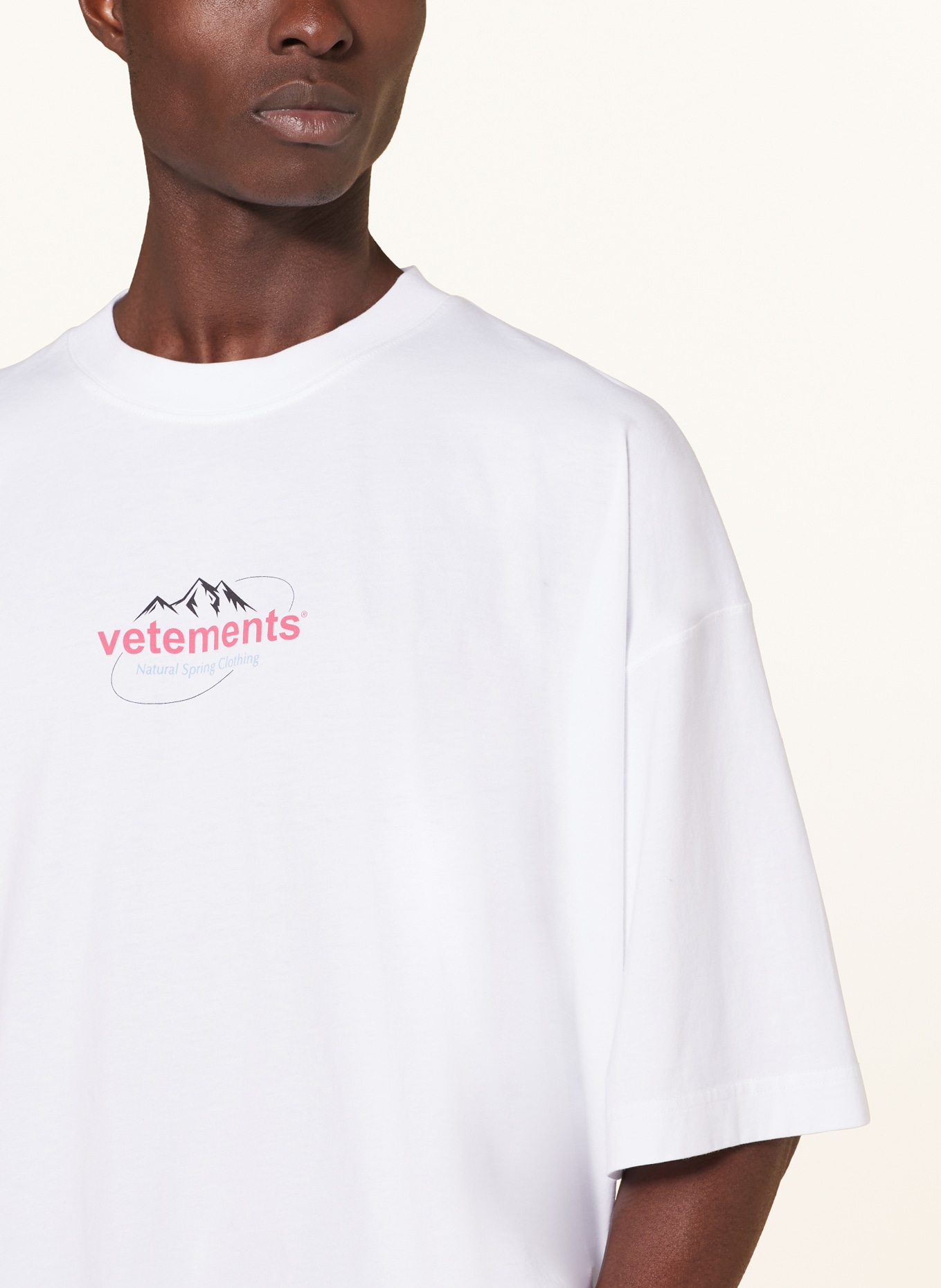 VETEMENTS Oversized shirt, Color: WHITE/ BLACK/ RED (Image 4)