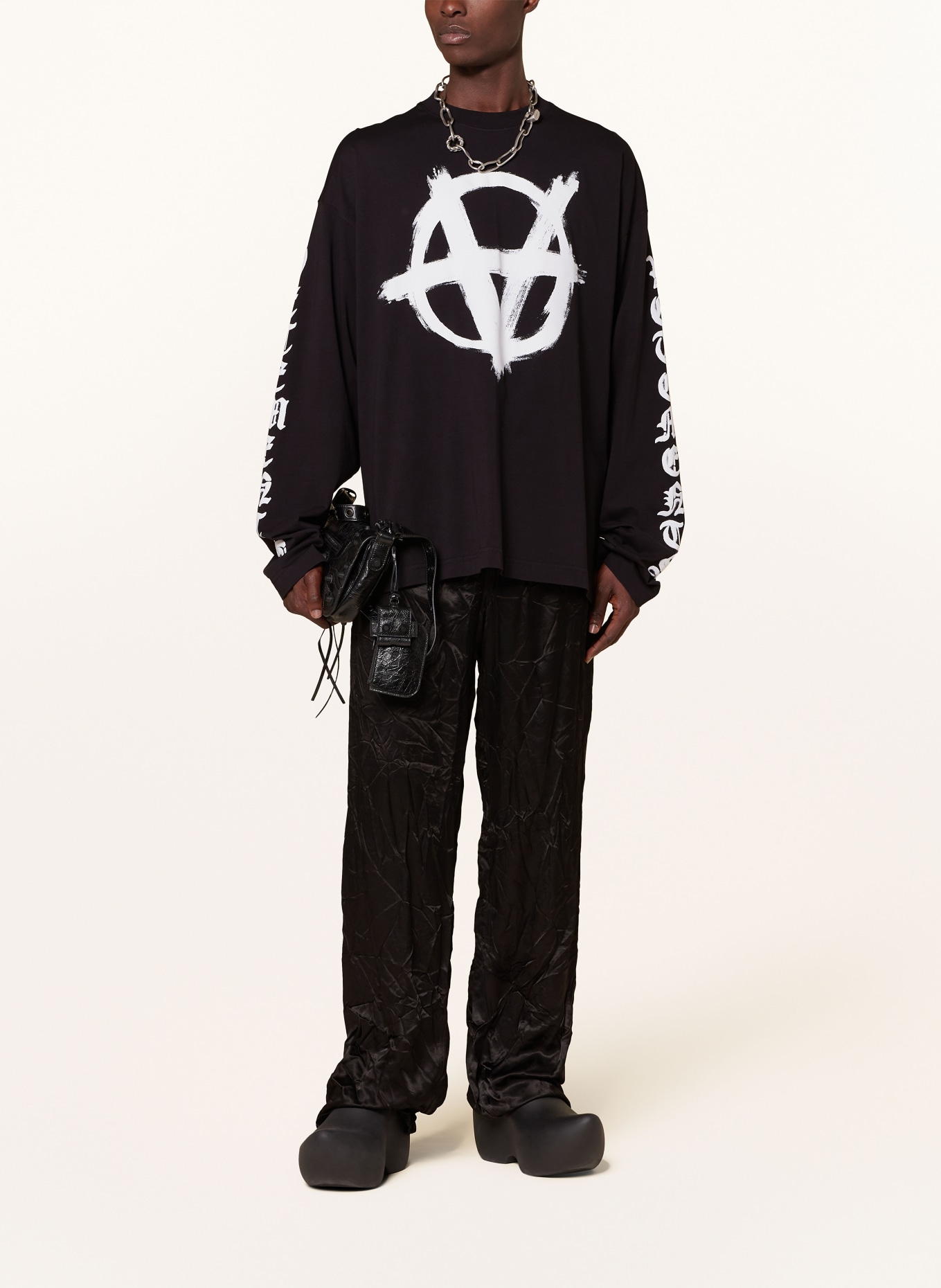 VETEMENTS Long sleeve shirt, Color: BLACK/ WHITE (Image 2)