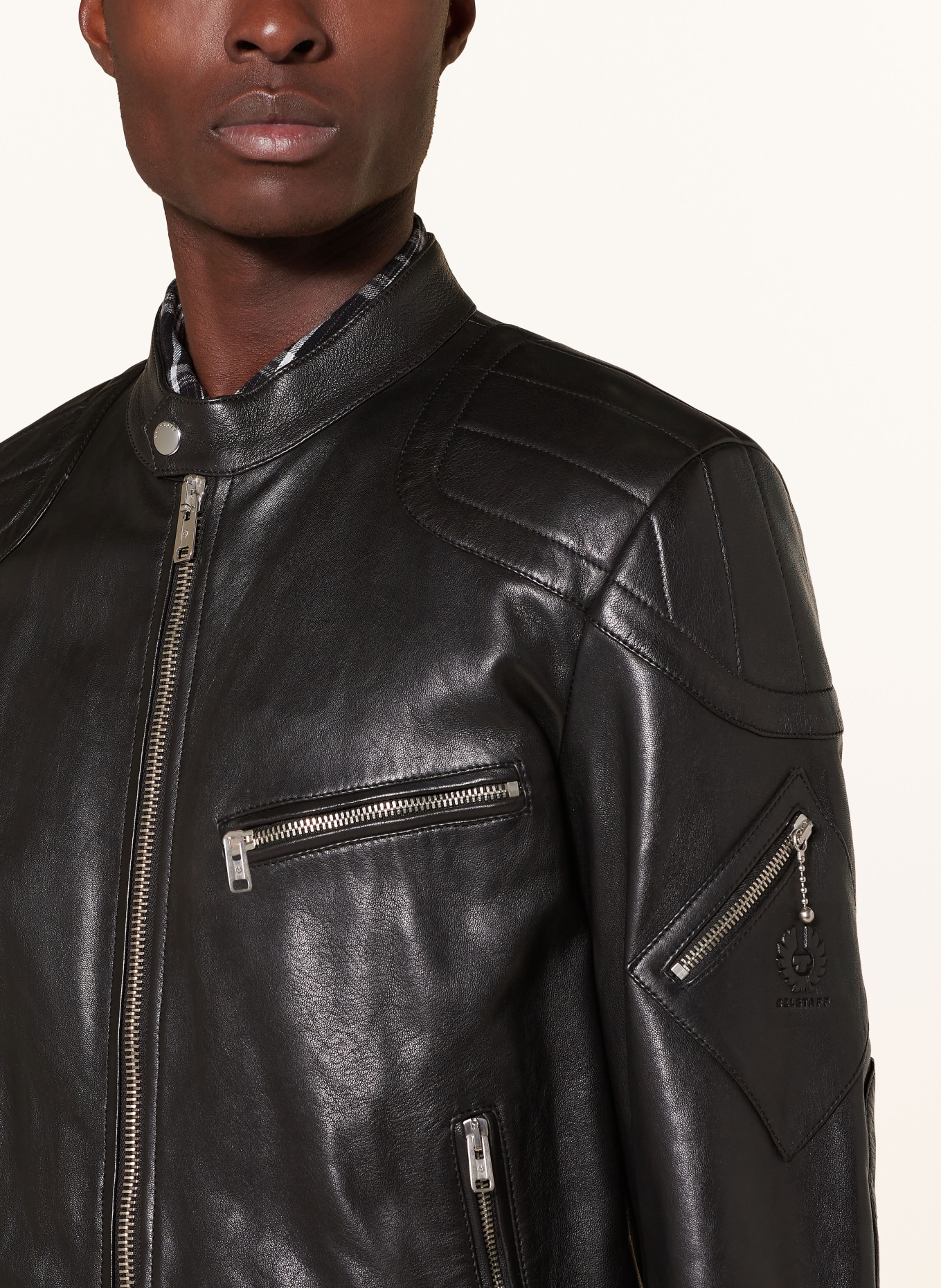 BELSTAFF Leather jacket RACER, Color: BLACK (Image 4)