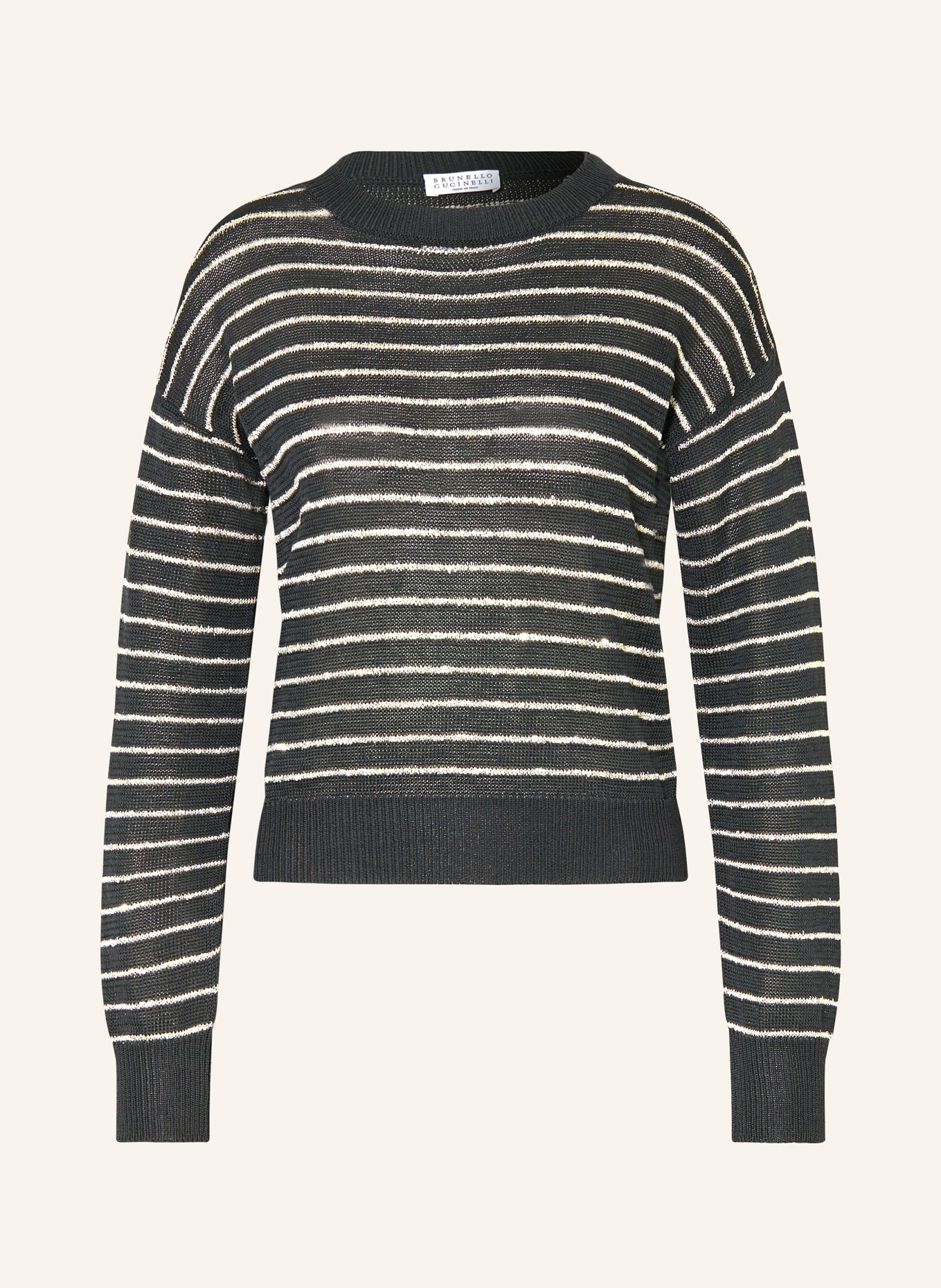 BRUNELLO CUCINELLI Sweater with sequins, Color: DARK GRAY/ LIGHT GRAY (Image 1)