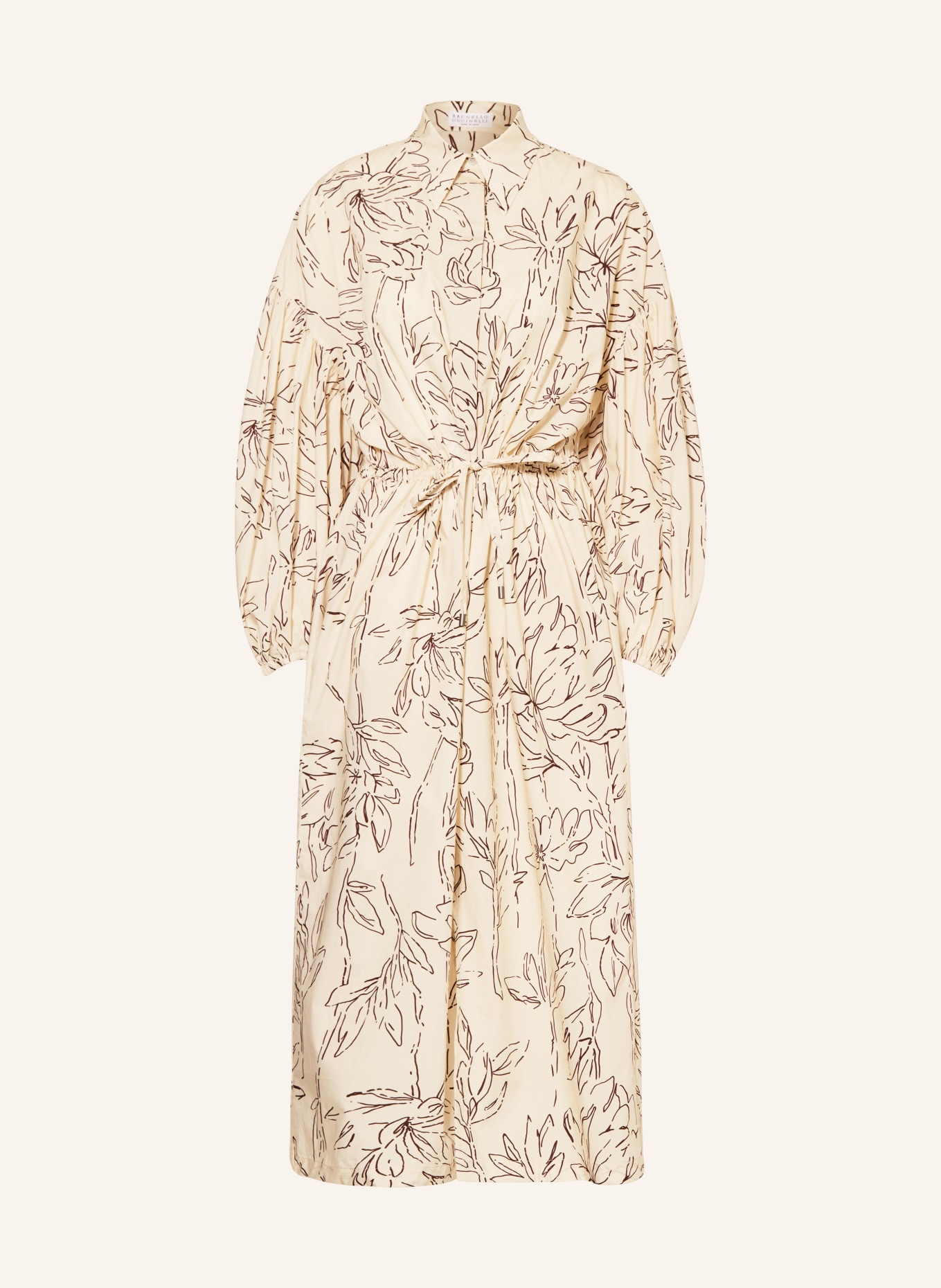 BRUNELLO CUCINELLI Dress, Color: BEIGE/ DARK BROWN (Image 1)
