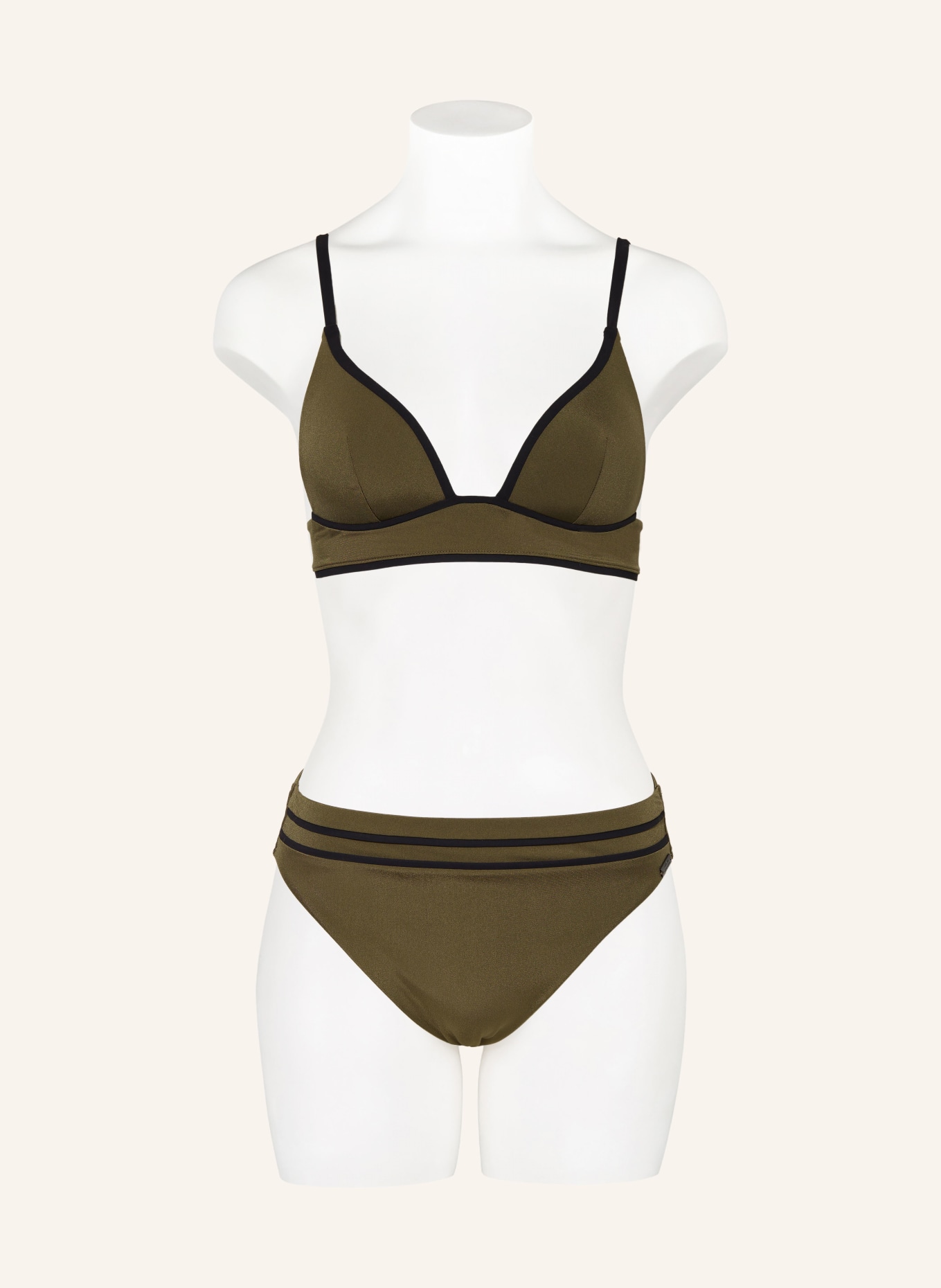 MARYAN MEHLHORN Triangle bikini top SILENCE, Color: OLIVE/ BLACK (Image 2)