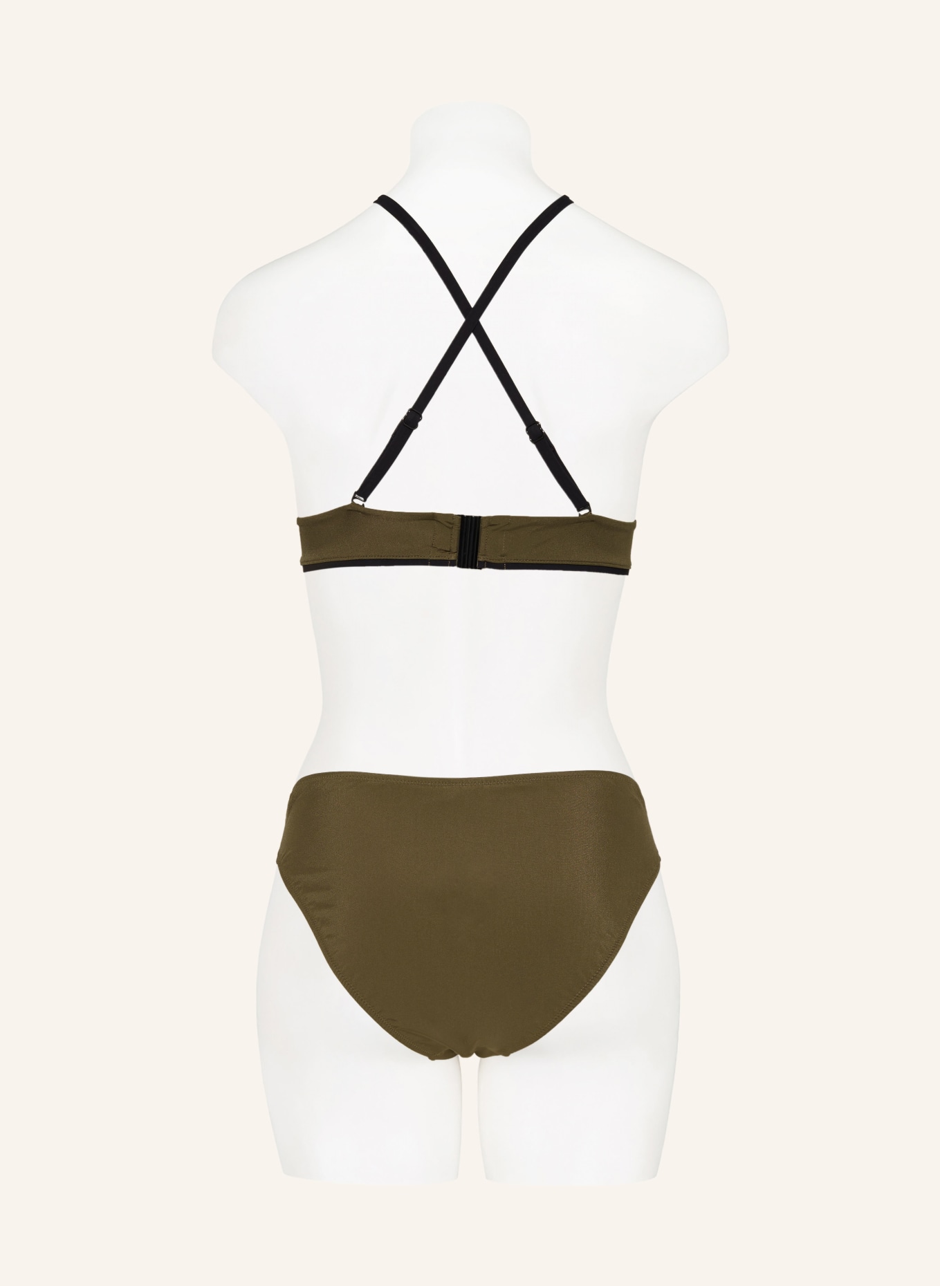 MARYAN MEHLHORN Triangle bikini top SILENCE, Color: OLIVE/ BLACK (Image 4)