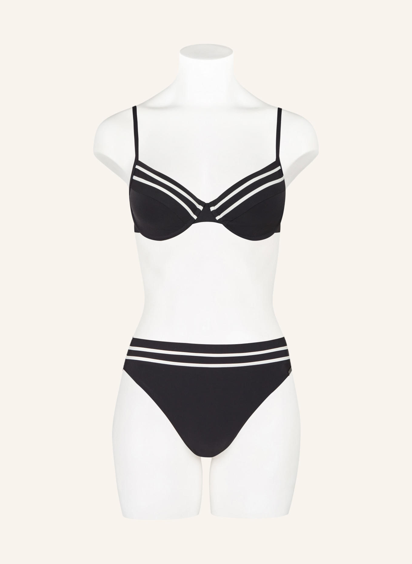MARYAN MEHLHORN Basic bikini bottoms SILENCE, Color: BLACK/ WHITE (Image 2)