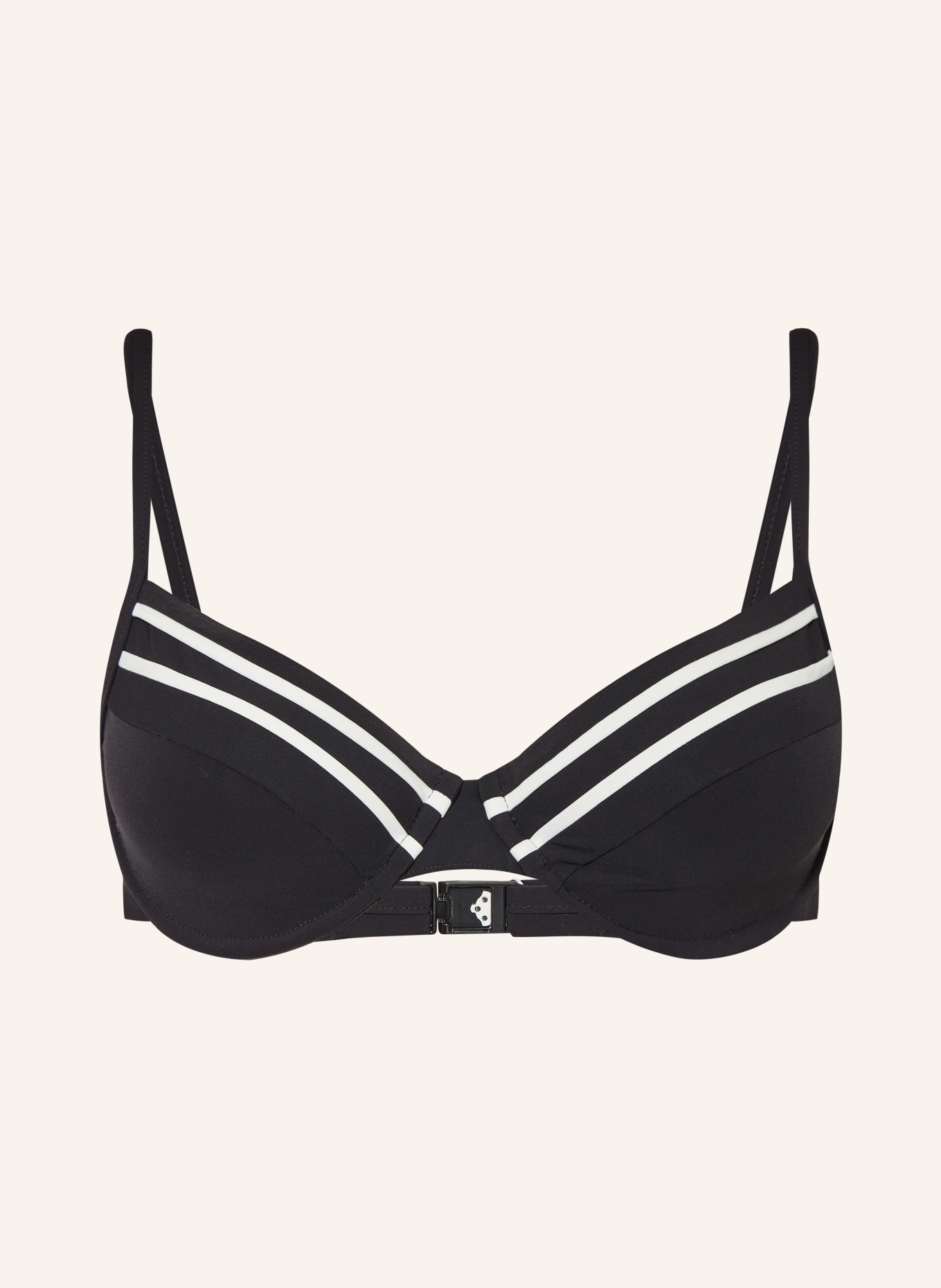 MARYAN MEHLHORN Underwired bikini top SILENCE, Color: BLACK/ WHITE (Image 1)