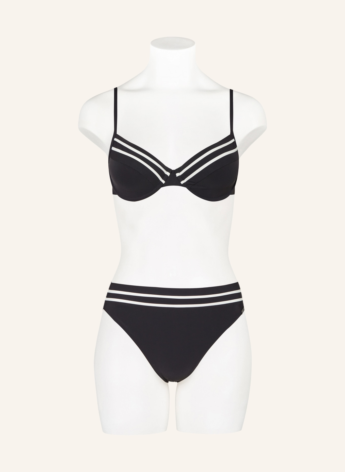 MARYAN MEHLHORN Underwired bikini top SILENCE, Color: BLACK/ WHITE (Image 2)