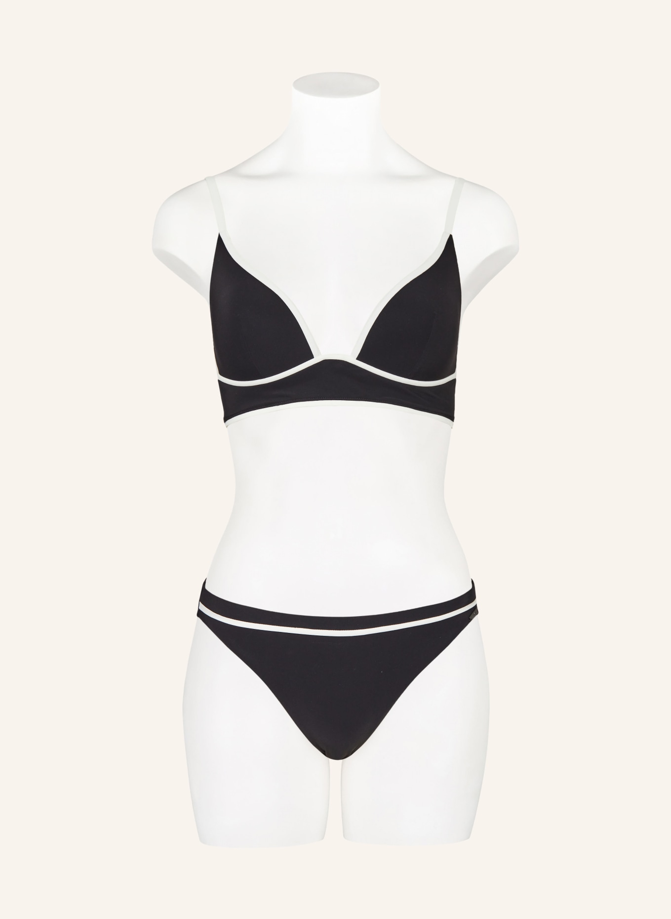 MARYAN MEHLHORN Triangle bikini top SILENCE, Color: BLACK/ WHITE (Image 2)