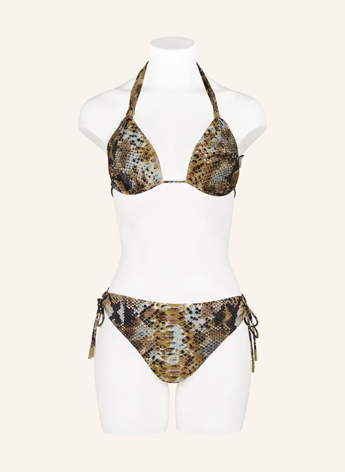 MARYAN MEHLHORN Brazilian bikini bottoms SERPENT, Color: BLACK/ DARK YELLOW/ MINT (Image 2)