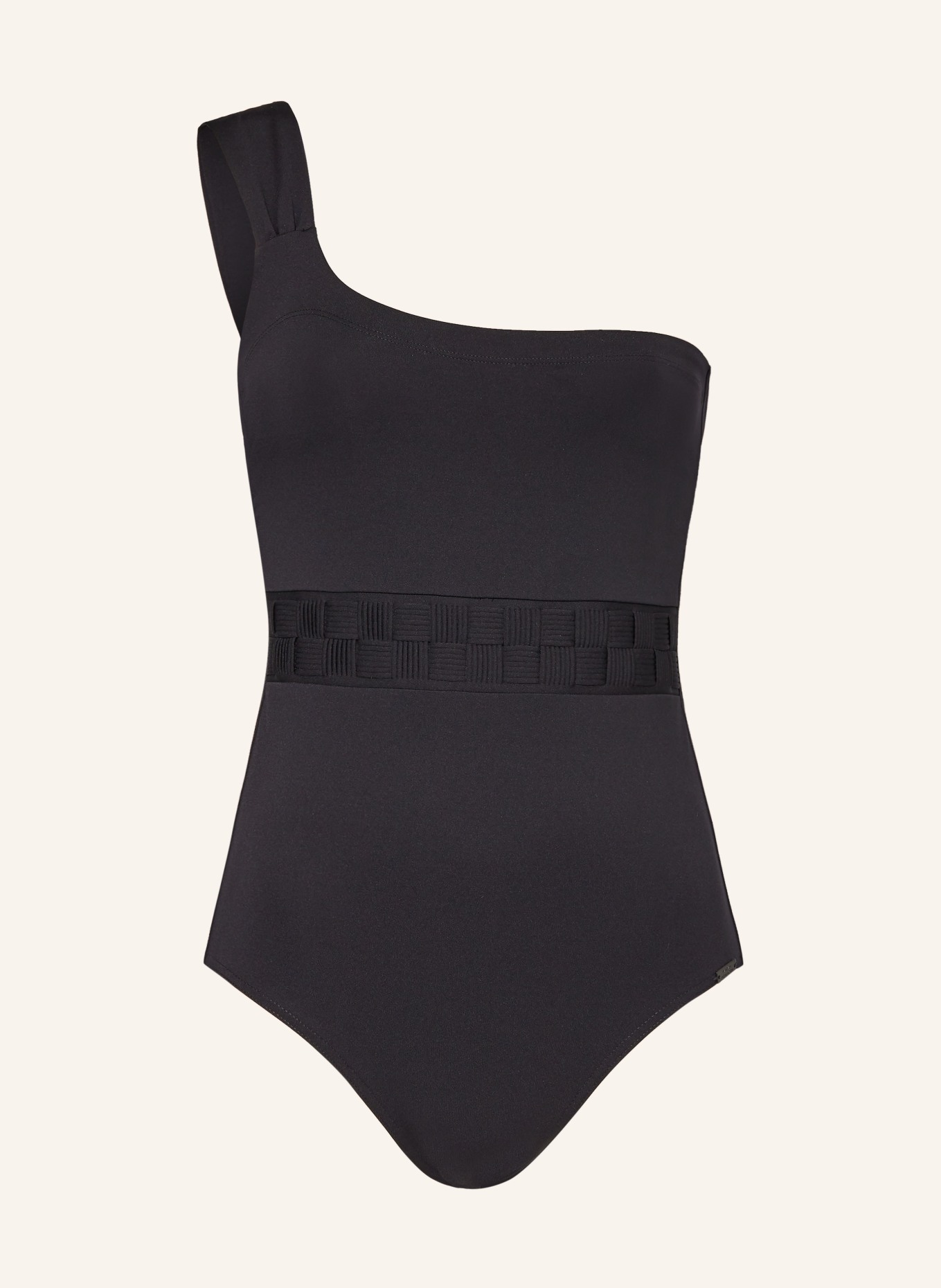 MARYAN MEHLHORN One-shoulder swimsuit SOFTLINE, Color: BLACK (Image 1)