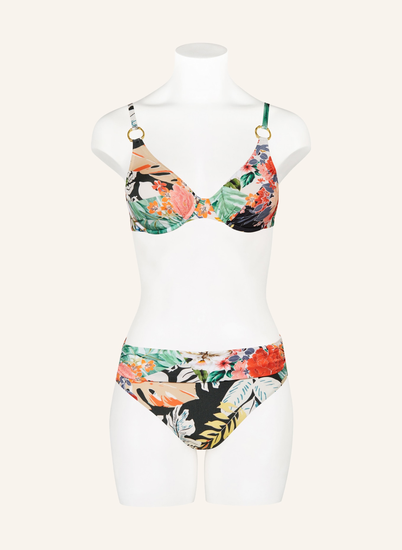 MARYAN MEHLHORN Bügel-Bikini-Top CASCADES, Farbe: GRÜN/ ROT/ GRAU (Bild 2)
