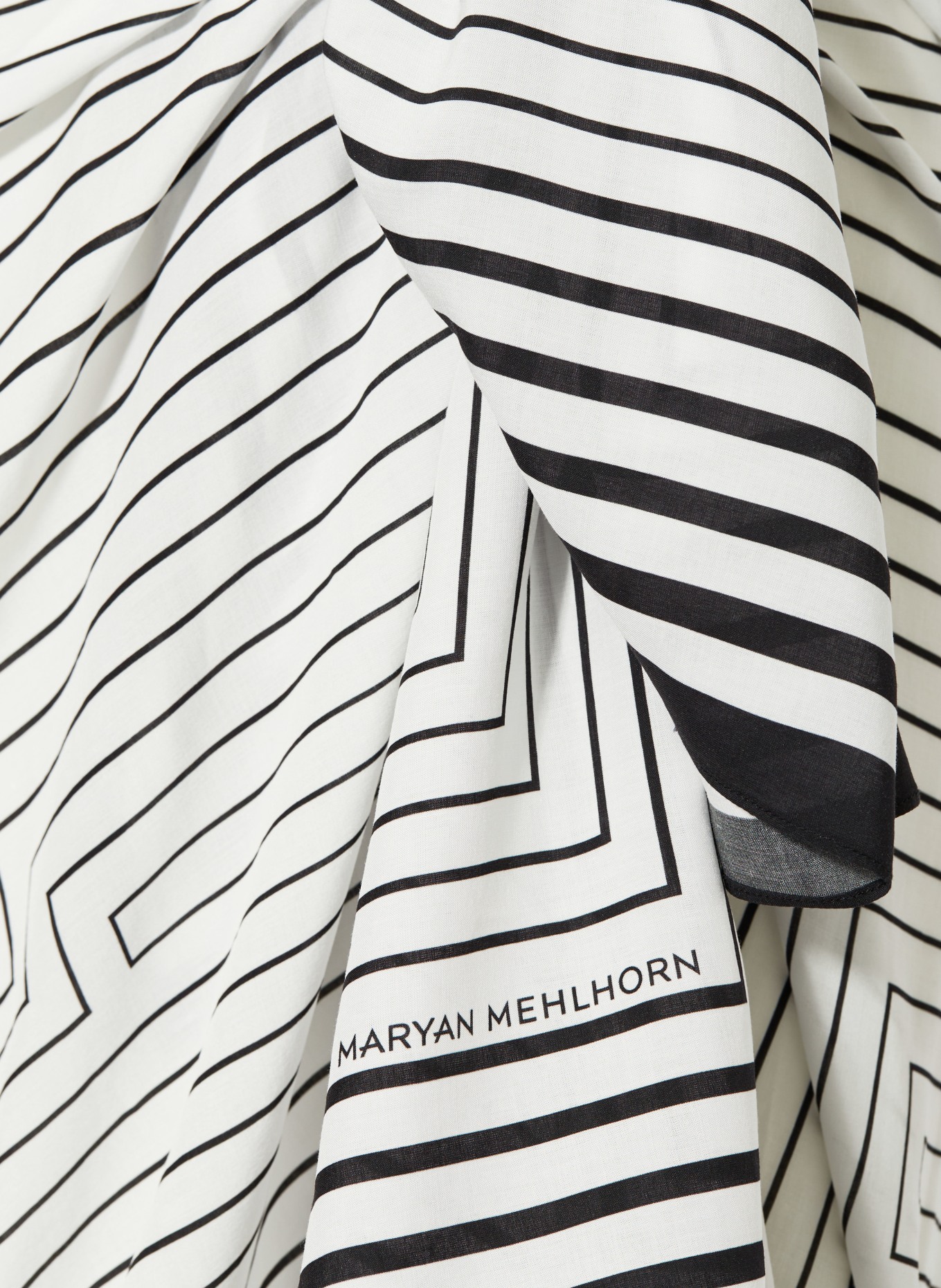 MARYAN MEHLHORN Sarong SILENCE, Color: BLACK/ WHITE (Image 3)