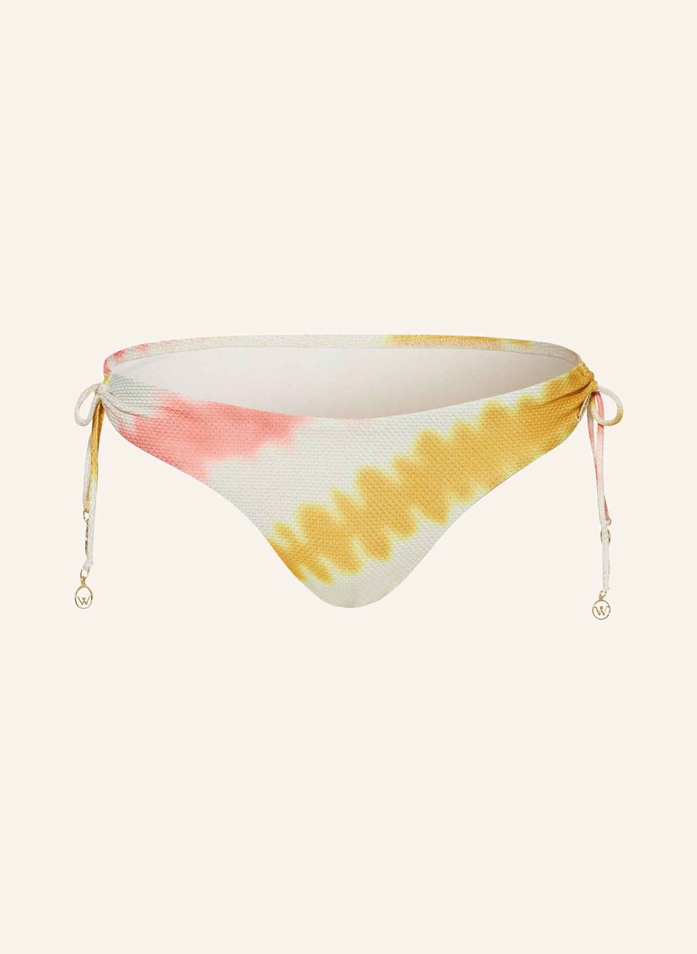 watercult Basic-Bikini-Hose SUMMER MUSE mit Glitzergarn, Farbe: WEISS/ GELB/ LACHS (Bild 1)