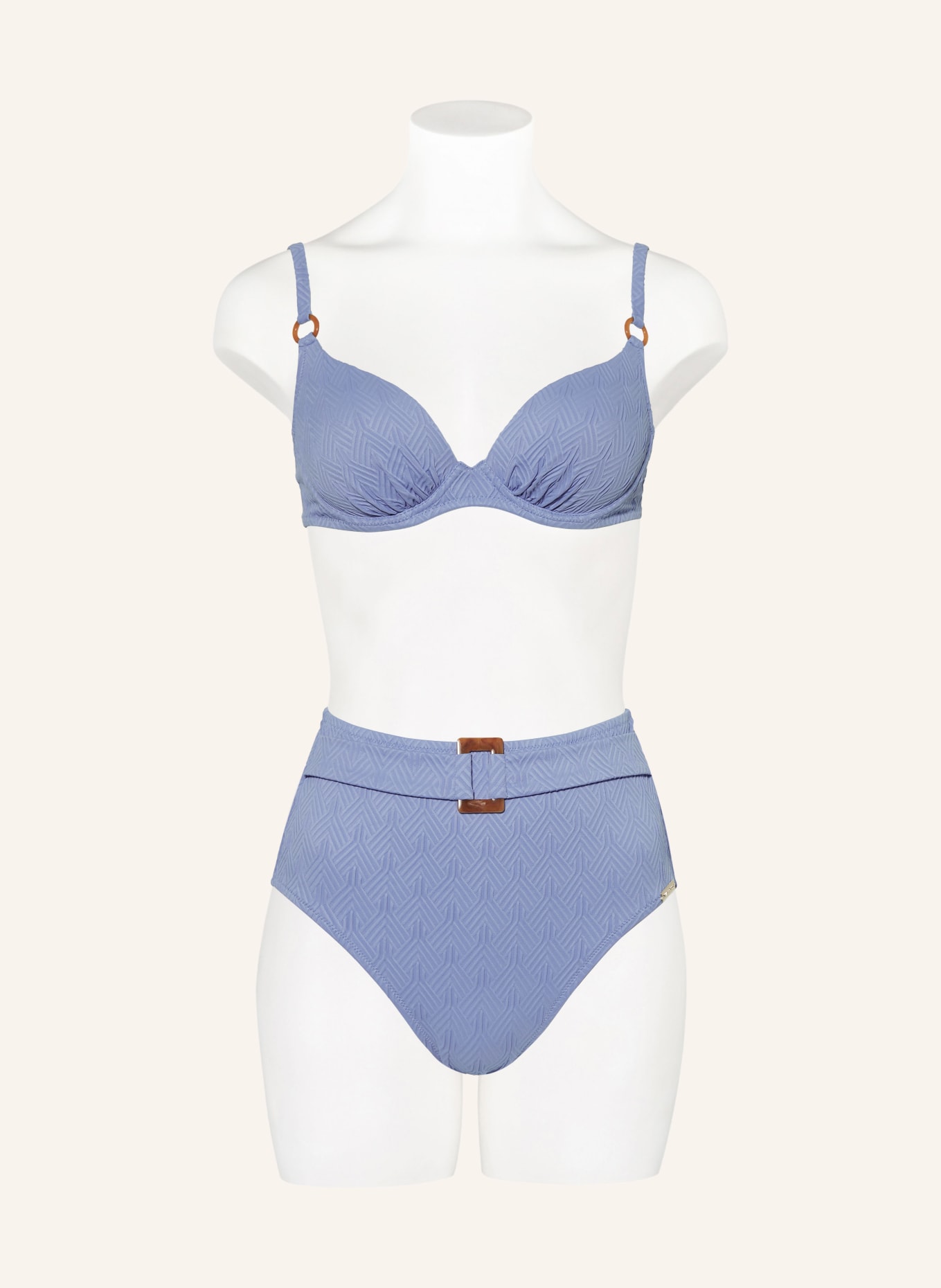 watercult High-waist bikini bottoms ISLAND NOSTALGIA, Color: LIGHT BLUE (Image 2)