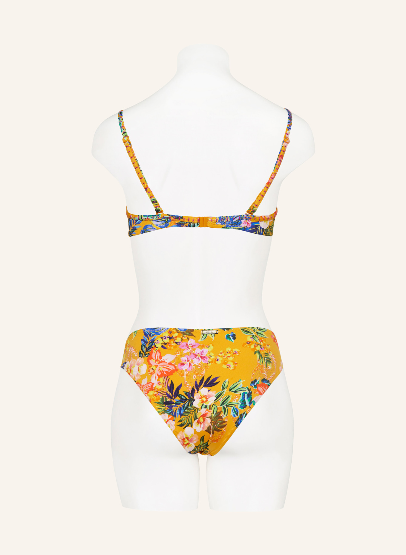 watercult Bügel-Bikini-Top SUNSET FLORALS, Farbe: DUNKELGELB/ BLAU/ ROT (Bild 3)