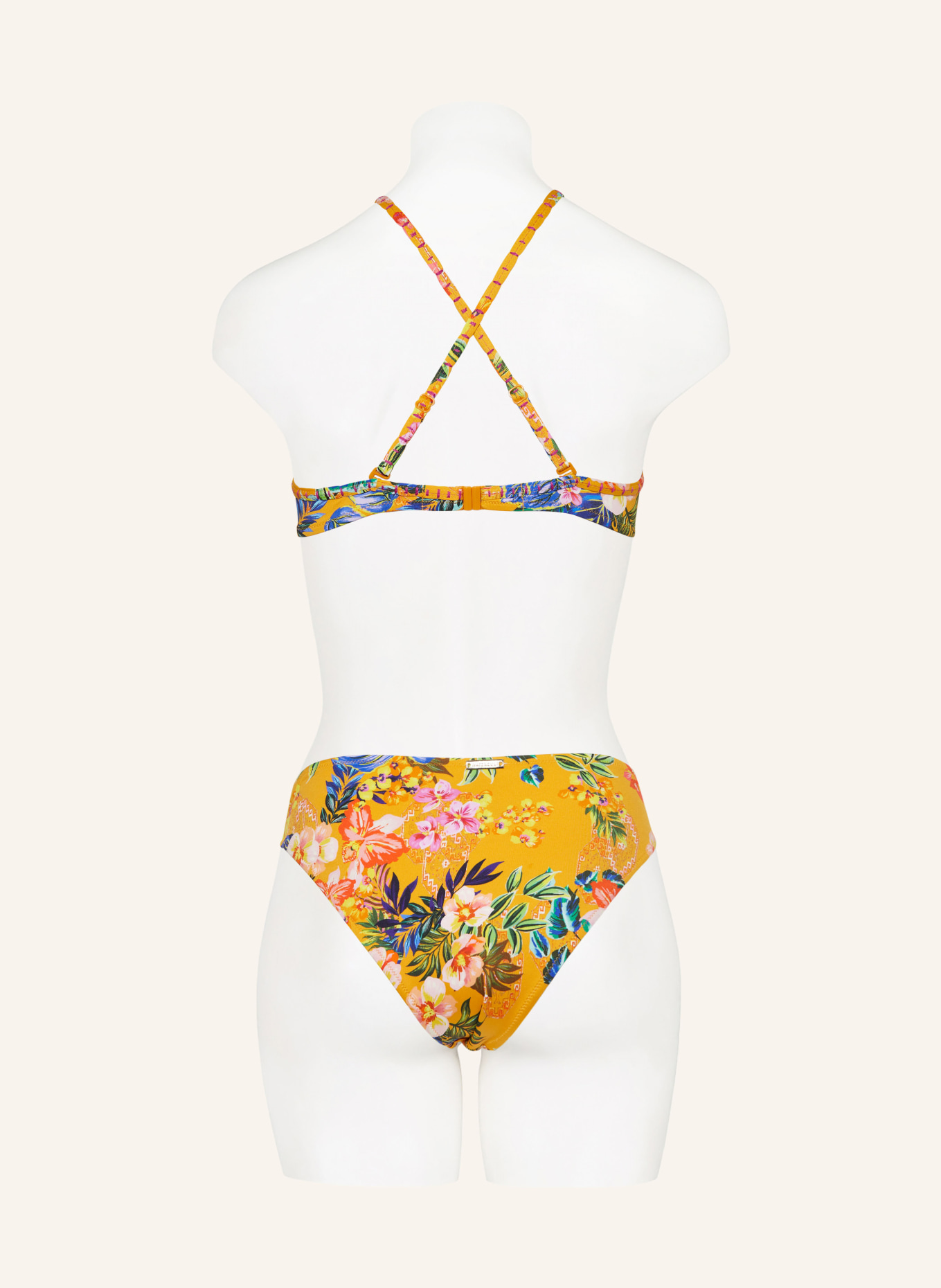 watercult Bügel-Bikini-Top SUNSET FLORALS, Farbe: DUNKELGELB/ BLAU/ ROT (Bild 4)