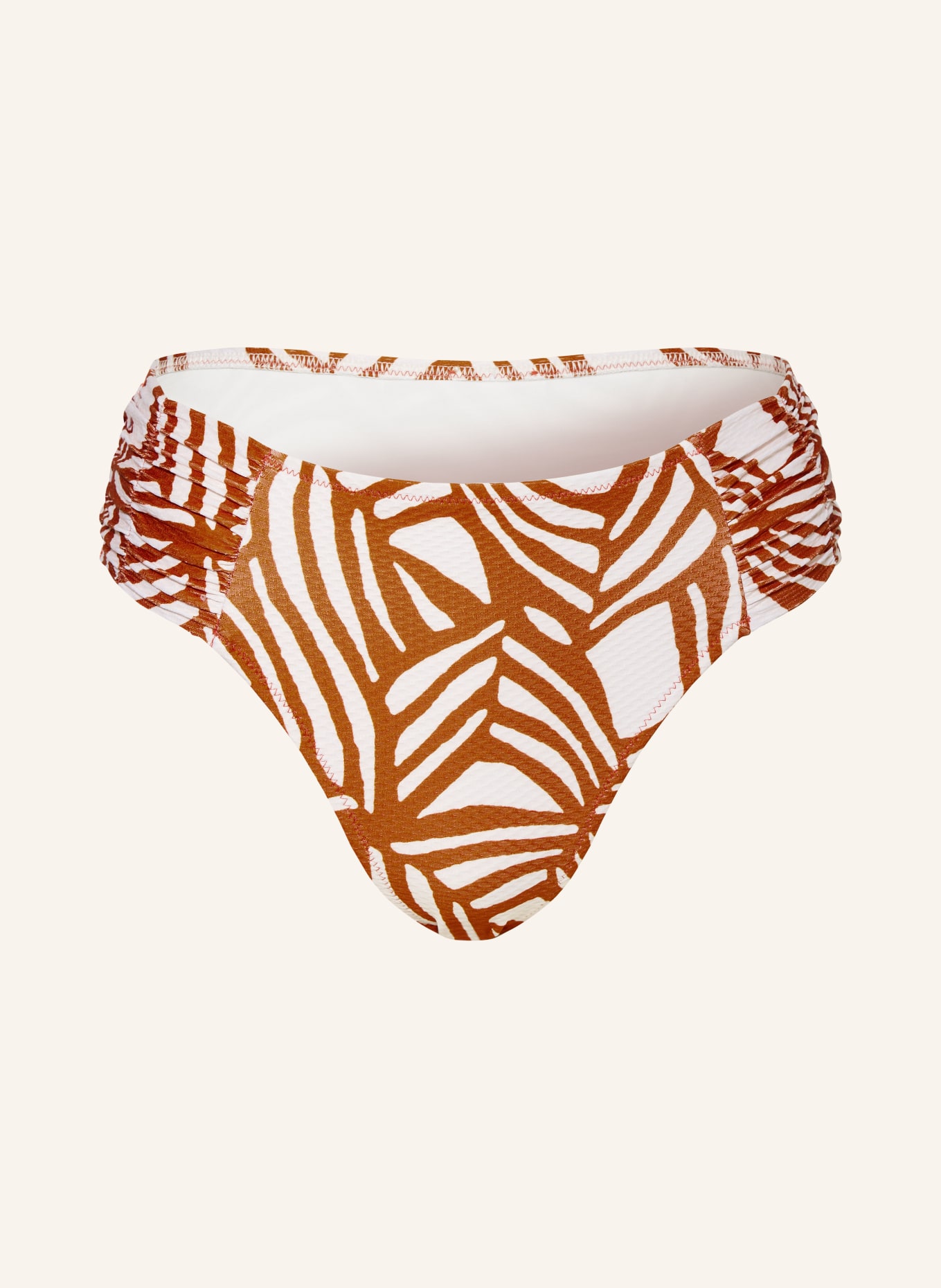 watercult Basic bikini bottoms ORGANIC MODERNS, Color: DARK ORANGE/ WHITE (Image 1)