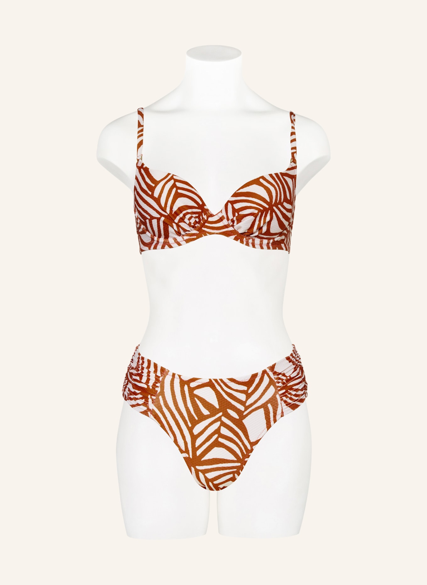 watercult Basic-Bikini-Hose ORGANIC MODERNS, Farbe: DUNKELORANGE/ WEISS (Bild 2)