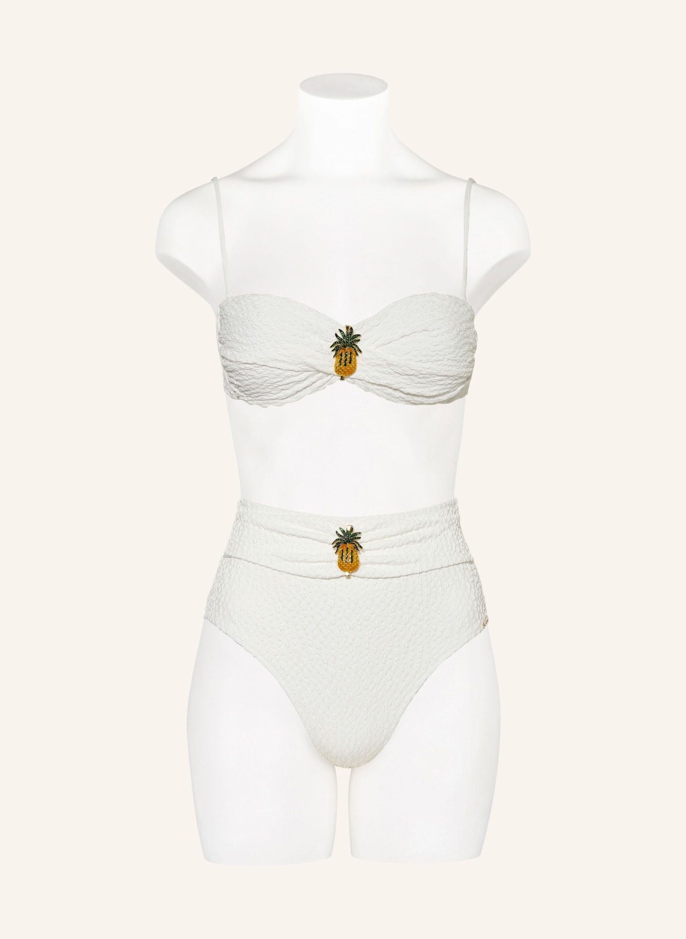 watercult High-waist bikini bottoms BOHO GRACE, Color: WHITE (Image 2)