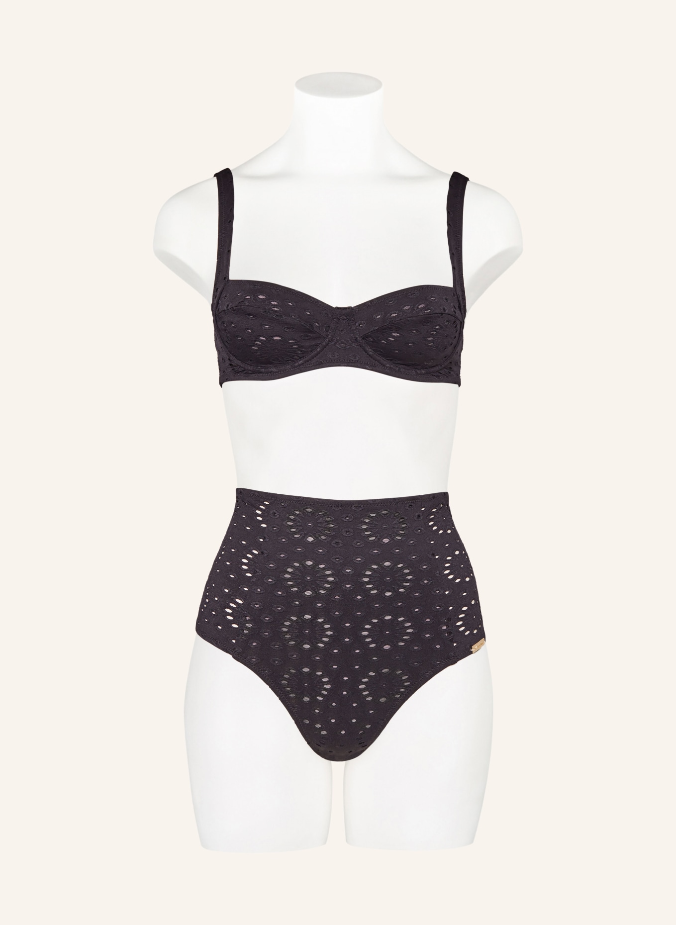 watercult High-waist bikini bottoms RIVIERA NOTES, Color: BLACK (Image 2)