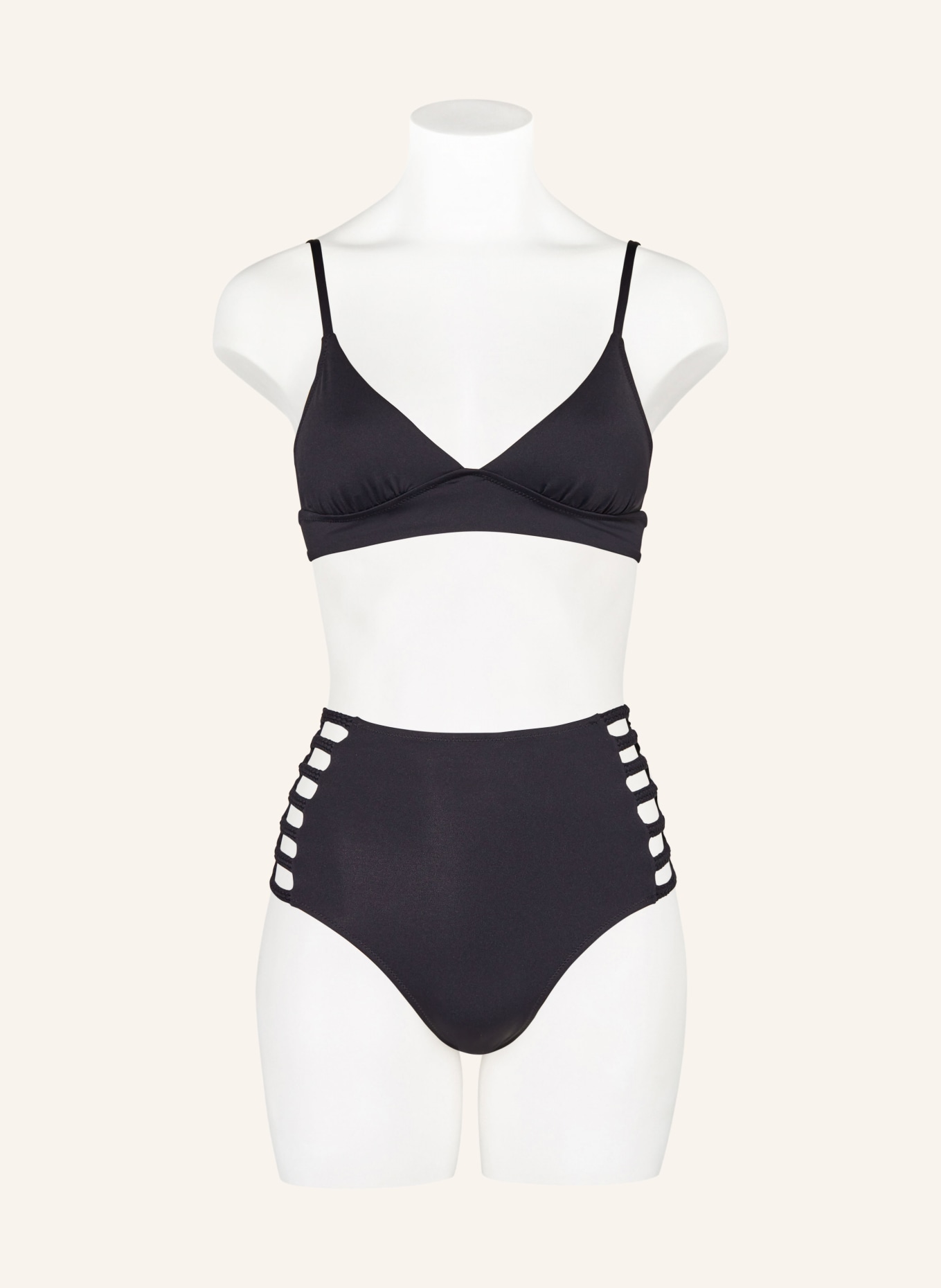 watercult Bralette bikini top THE ESSENTIALS, Color: BLACK (Image 2)