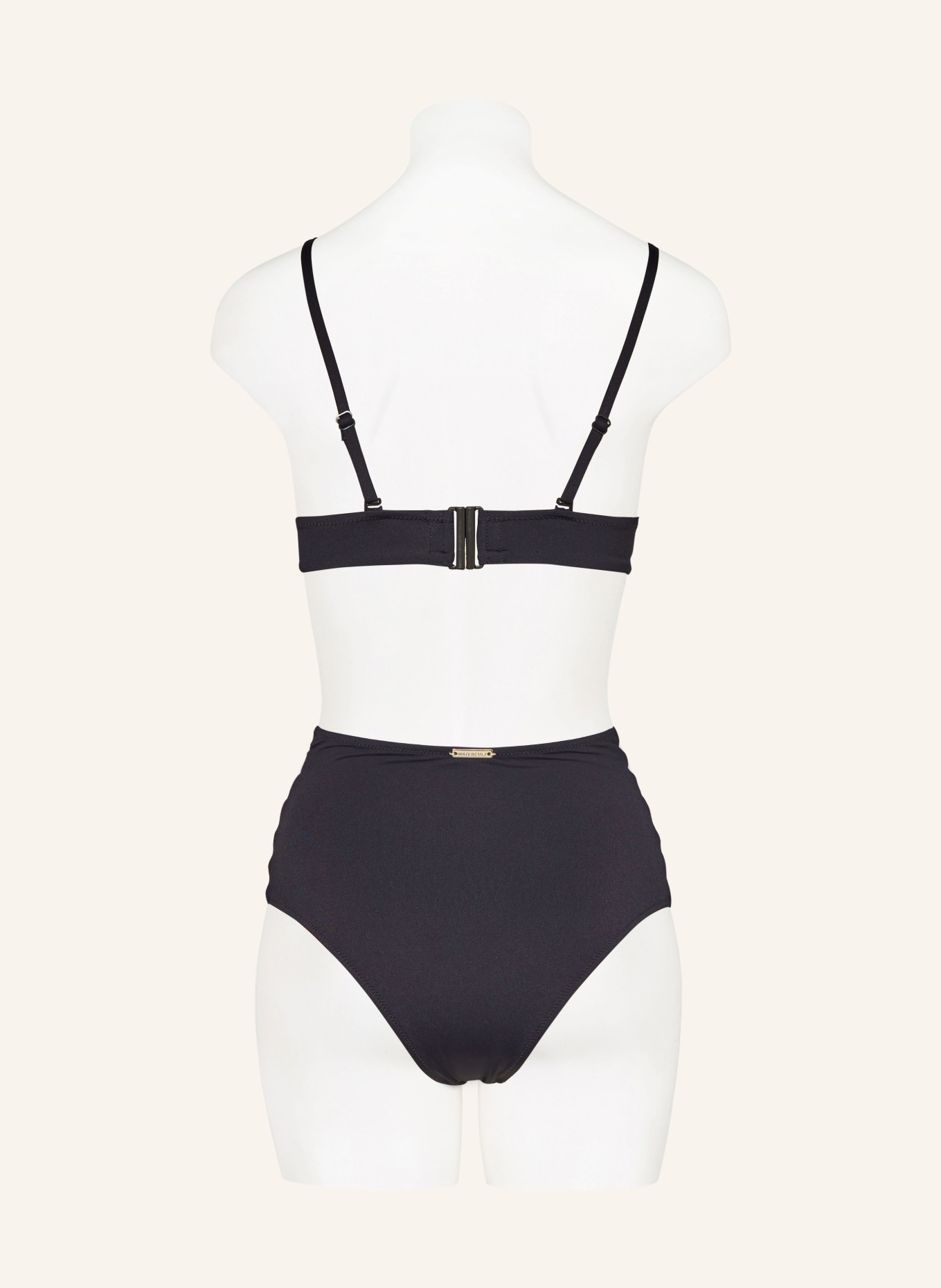 watercult Bralette bikini top THE ESSENTIALS, Color: BLACK (Image 3)