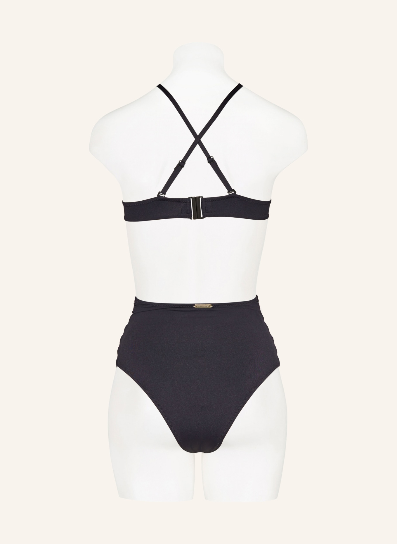 watercult Bralette bikini top THE ESSENTIALS, Color: BLACK (Image 4)