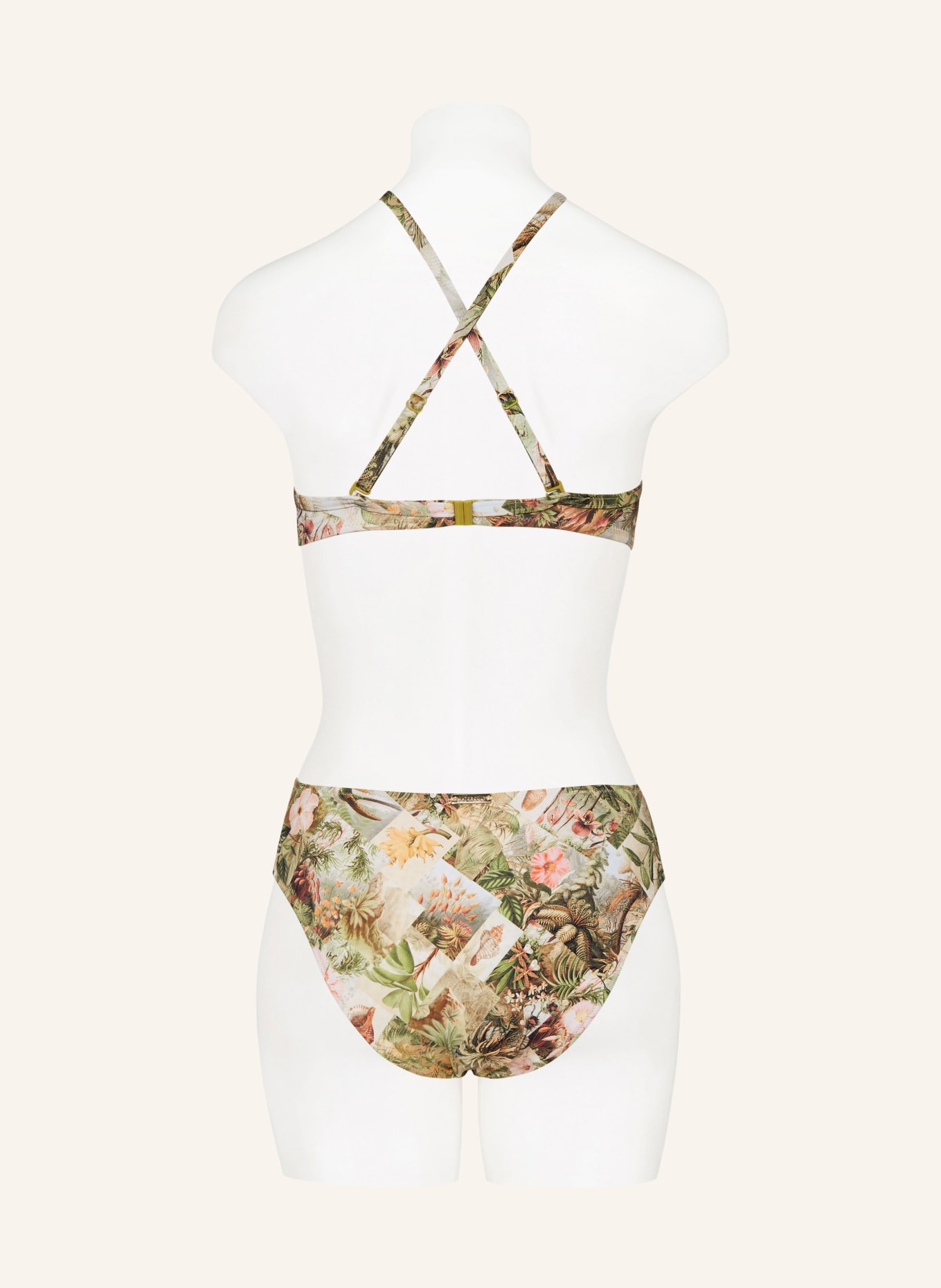 watercult Underwired bikini top LUSH UTOPIA, Color: GREEN/ DARK YELLOW/ PINK (Image 4)
