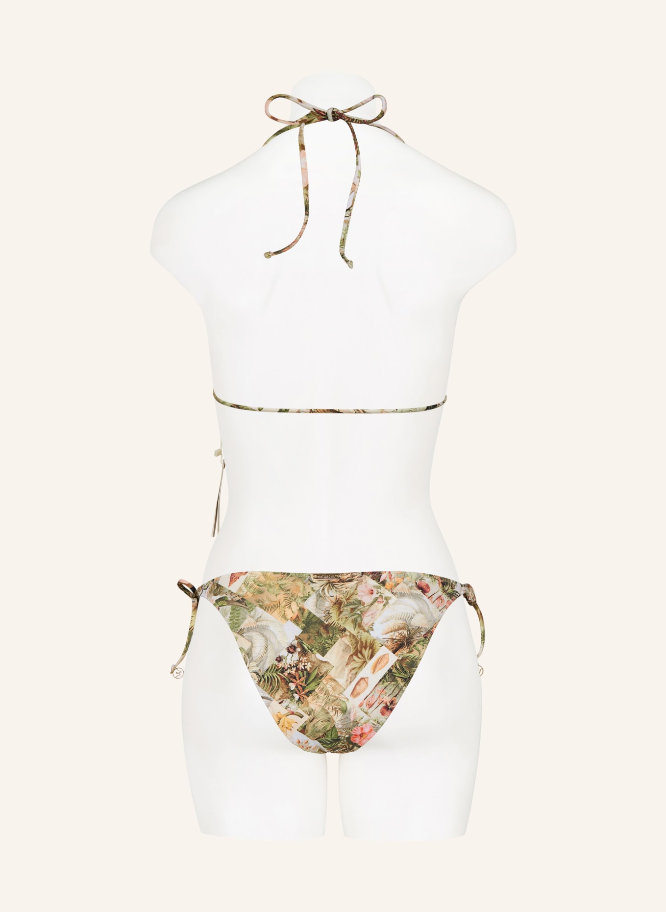 watercult Triangle bikini top LUSH UTOPIA, Color: GREEN/ DARK YELLOW/ PINK (Image 3)