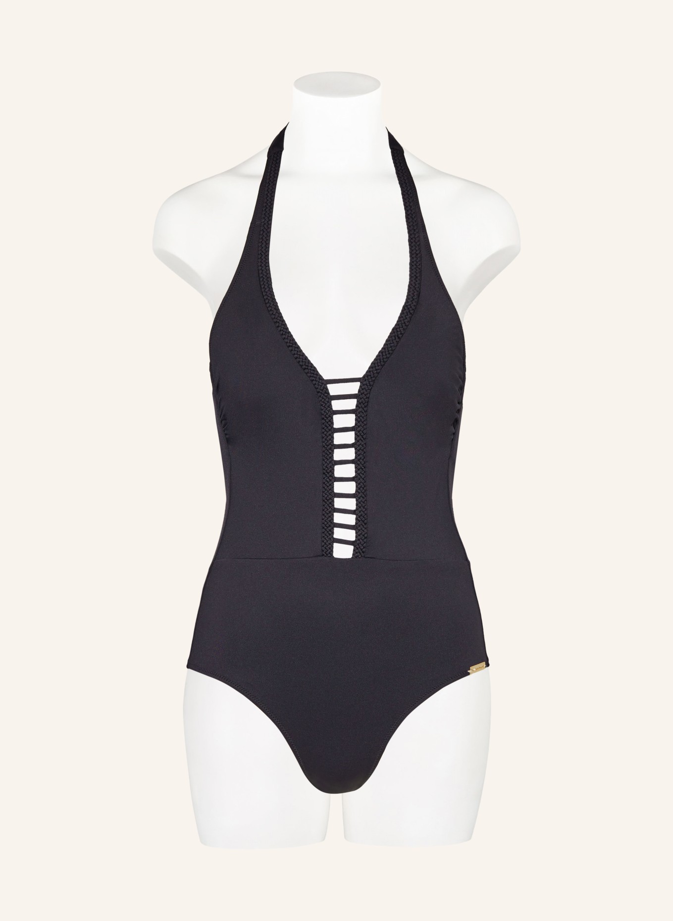 watercult Halter neck swimsuit THE ESSENTIALS, Color: BLACK (Image 2)