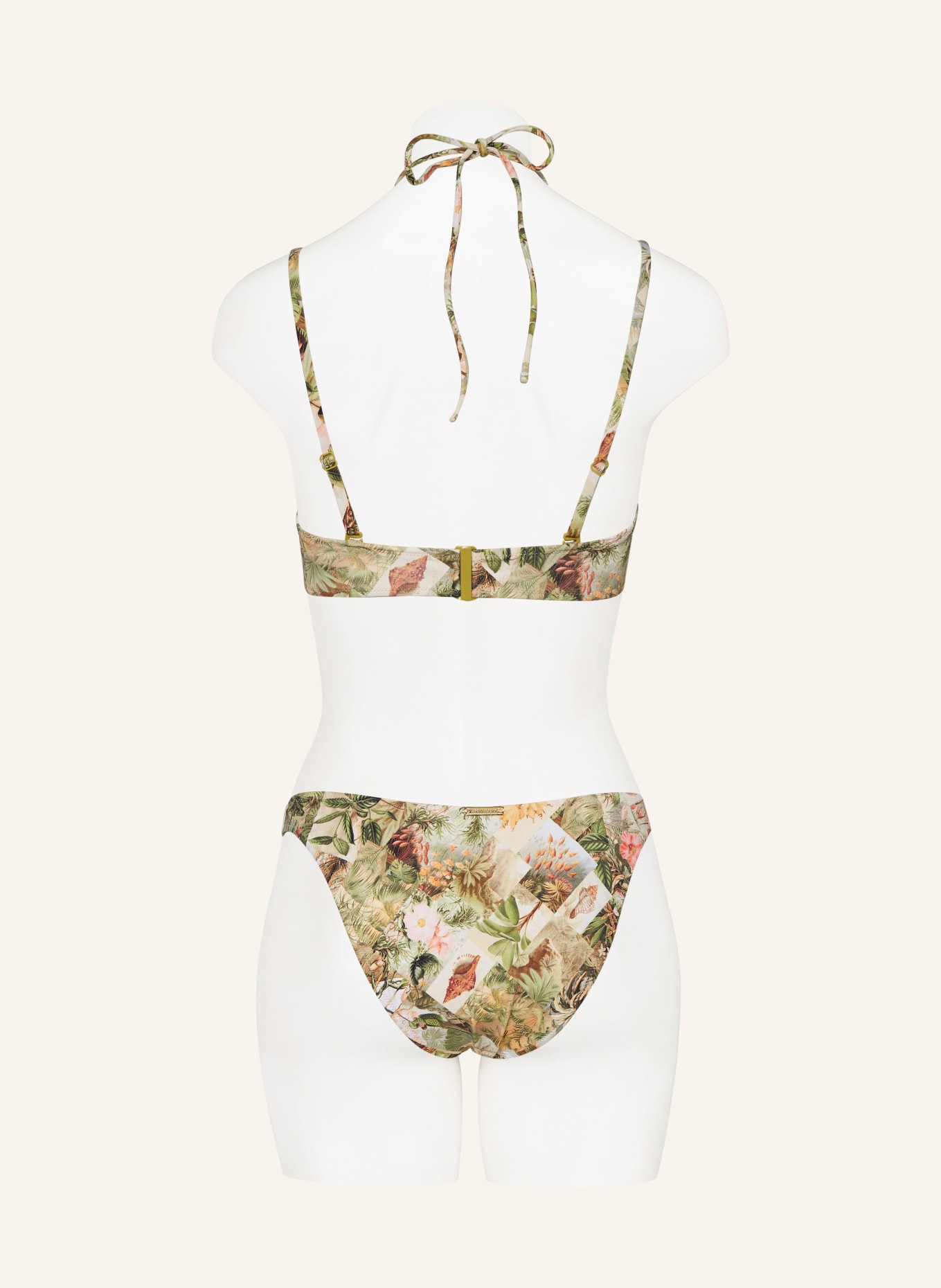 watercult Bralette bikini top LUSH UTOPIA, Color: GREEN/ DARK YELLOW/ PINK (Image 3)