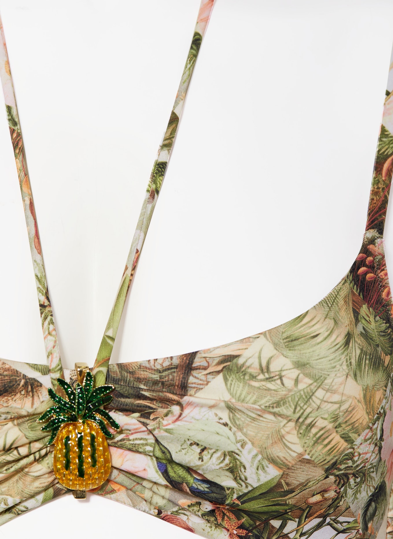 watercult Bralette bikini top LUSH UTOPIA, Color: GREEN/ DARK YELLOW/ PINK (Image 6)