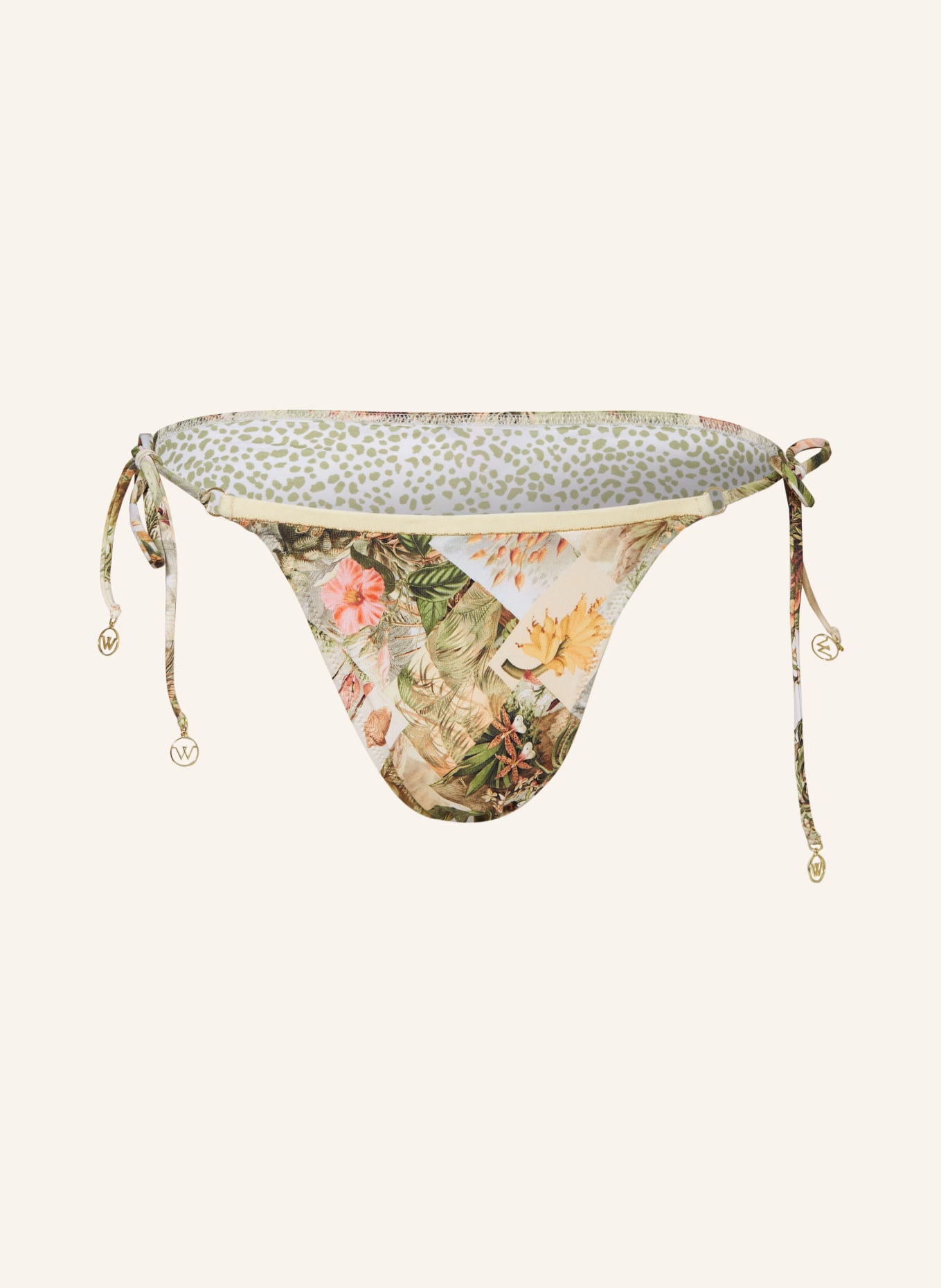 watercult Triangel-Bikini-Hose LUSH UTOPIA, Farbe: GRÜN/ DUNKELGELB/ ROSA (Bild 1)