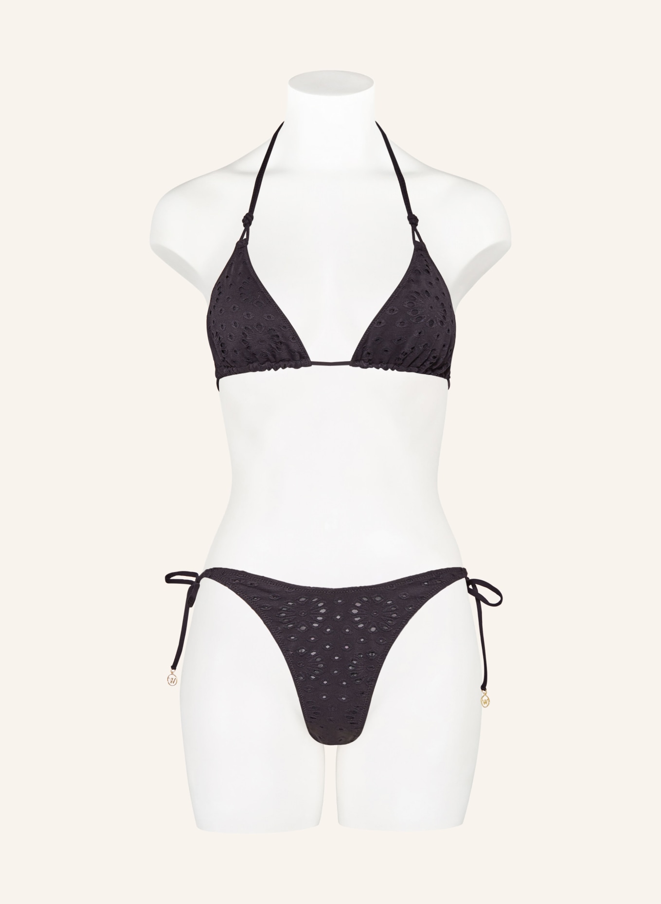 watercult Triangel-Bikini-Hose RIVIERA NOTES, Farbe: SCHWARZ (Bild 2)