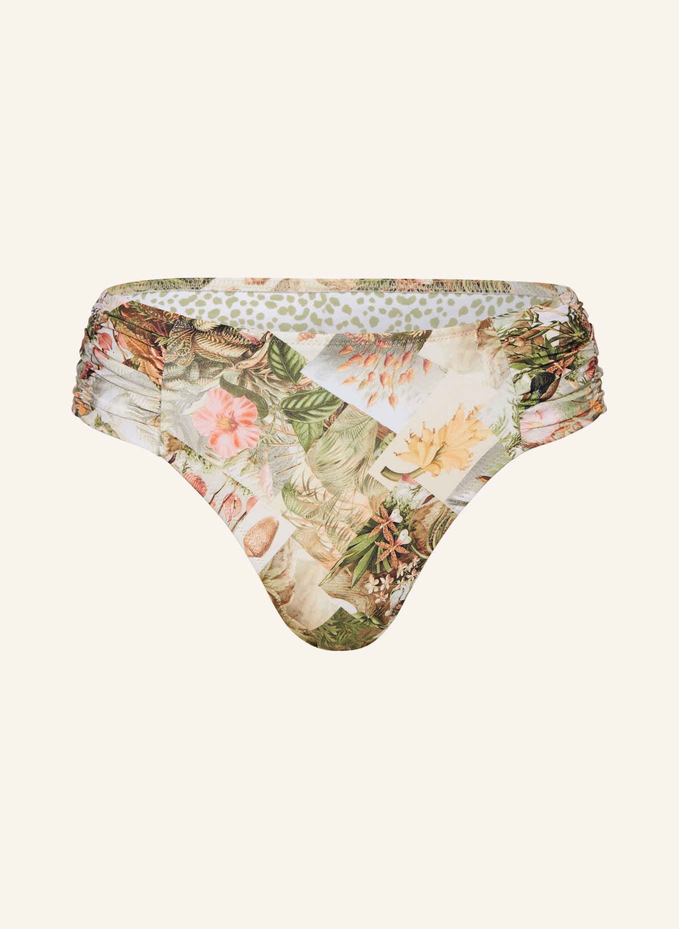 watercult Basic bikini bottoms LUSH UTOPIA, Color: GREEN/ DARK YELLOW/ PINK (Image 1)