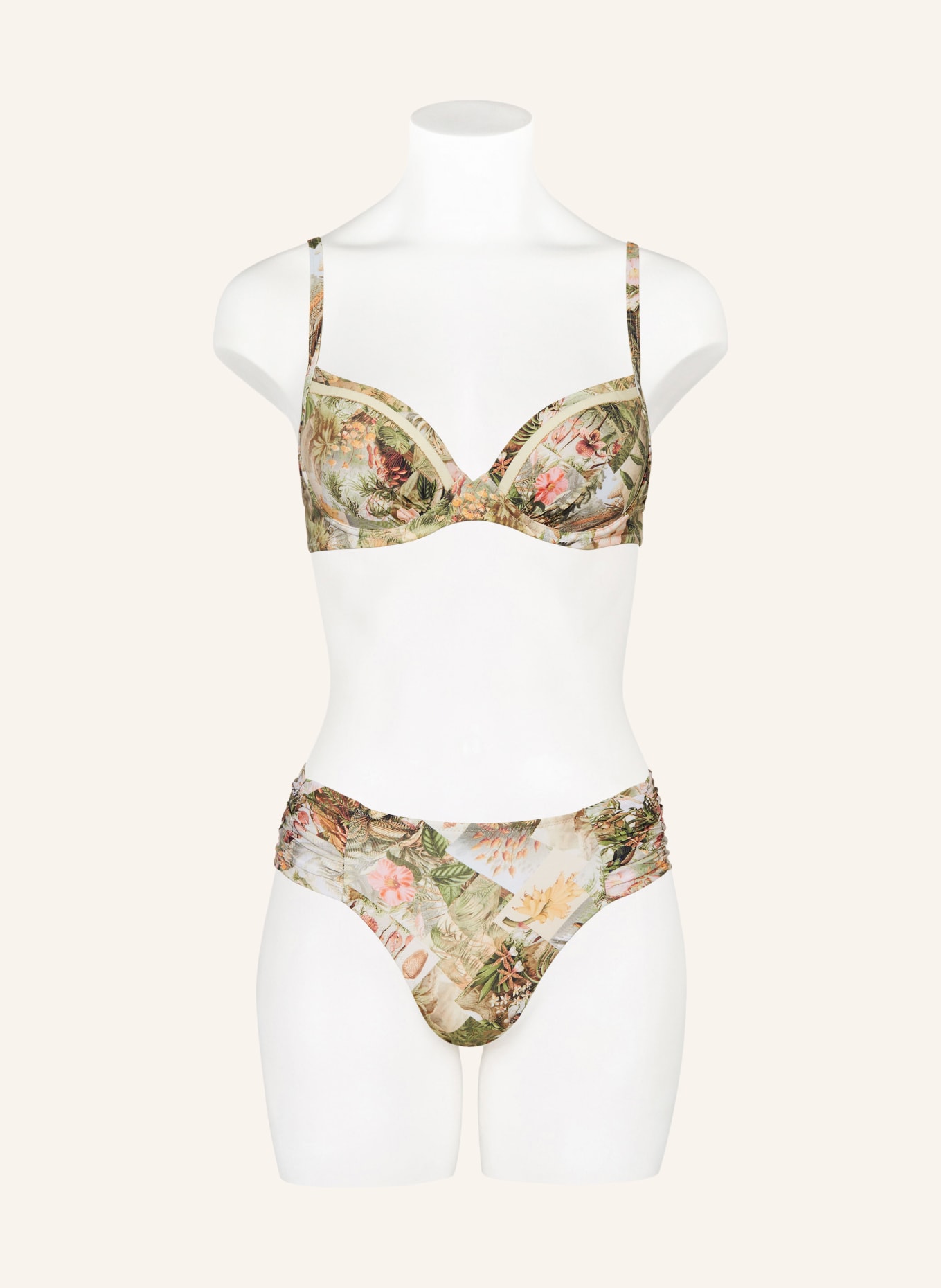 watercult Basic bikini bottoms LUSH UTOPIA, Color: GREEN/ DARK YELLOW/ PINK (Image 2)