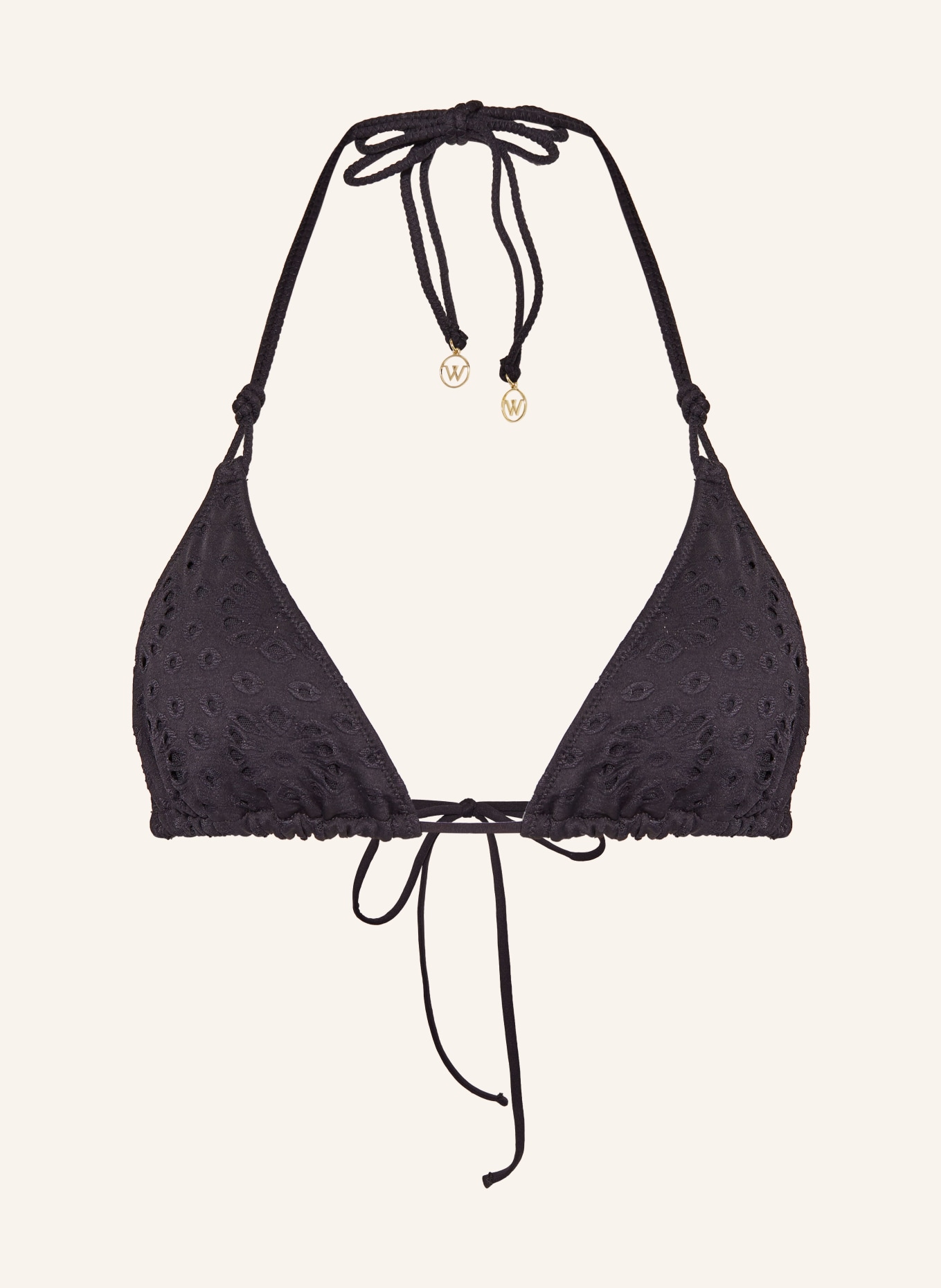 watercult Triangle bikini top RIVIERA NOTES, Color: BLACK (Image 1)