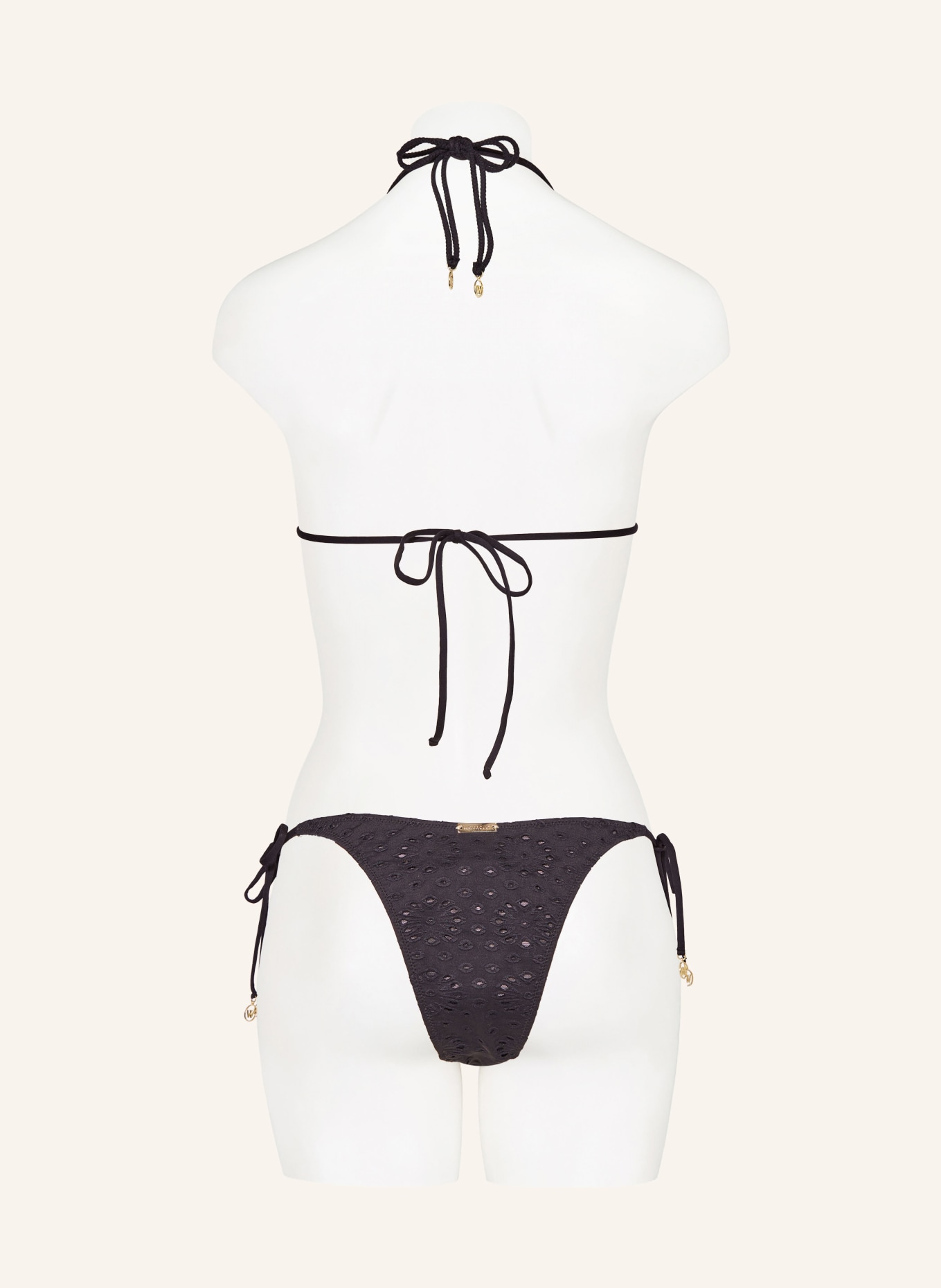 watercult Triangle bikini top RIVIERA NOTES, Color: BLACK (Image 3)