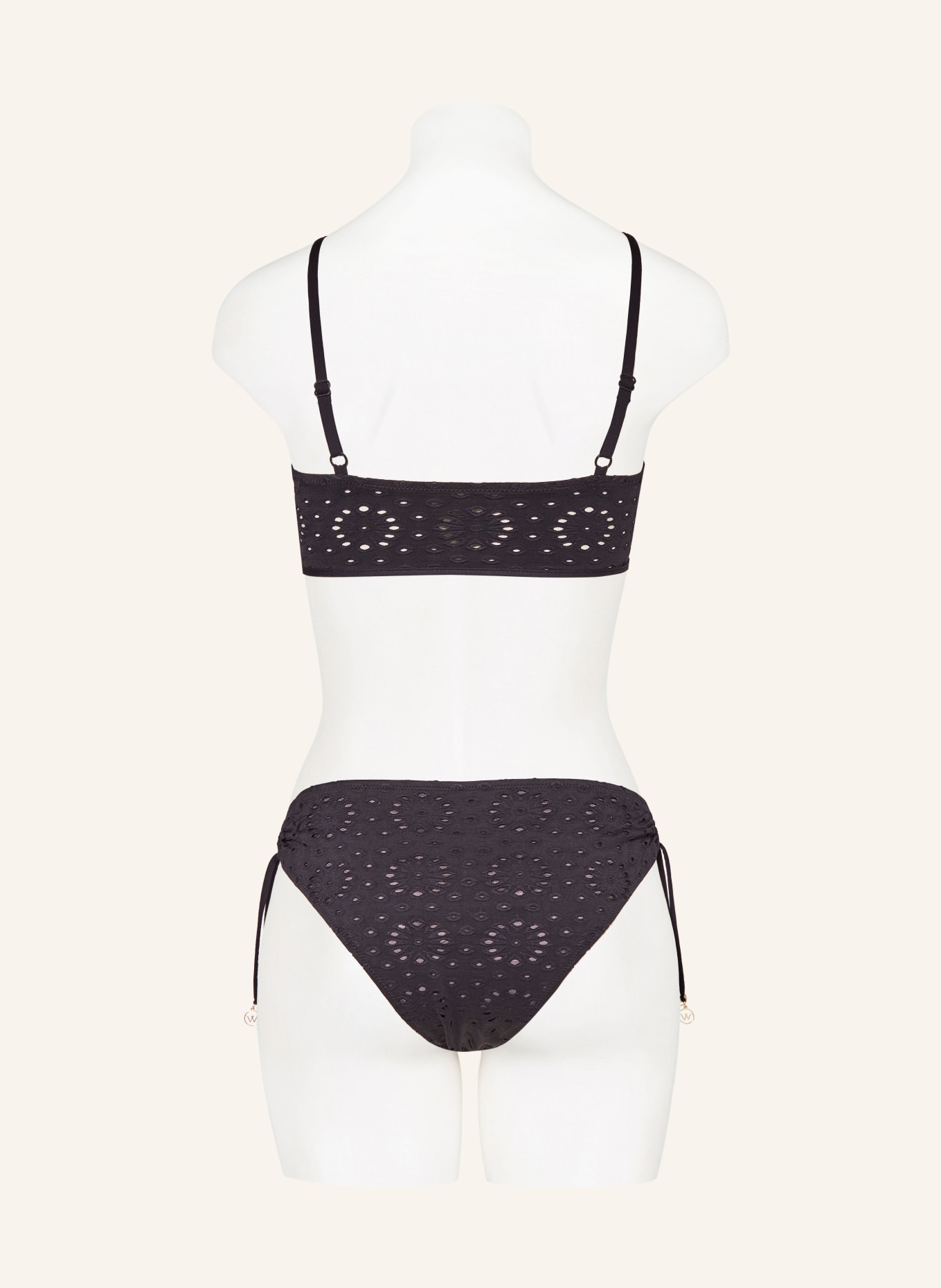 watercult Bralette bikini top RIVIERA NOTES, Color: BLACK (Image 3)