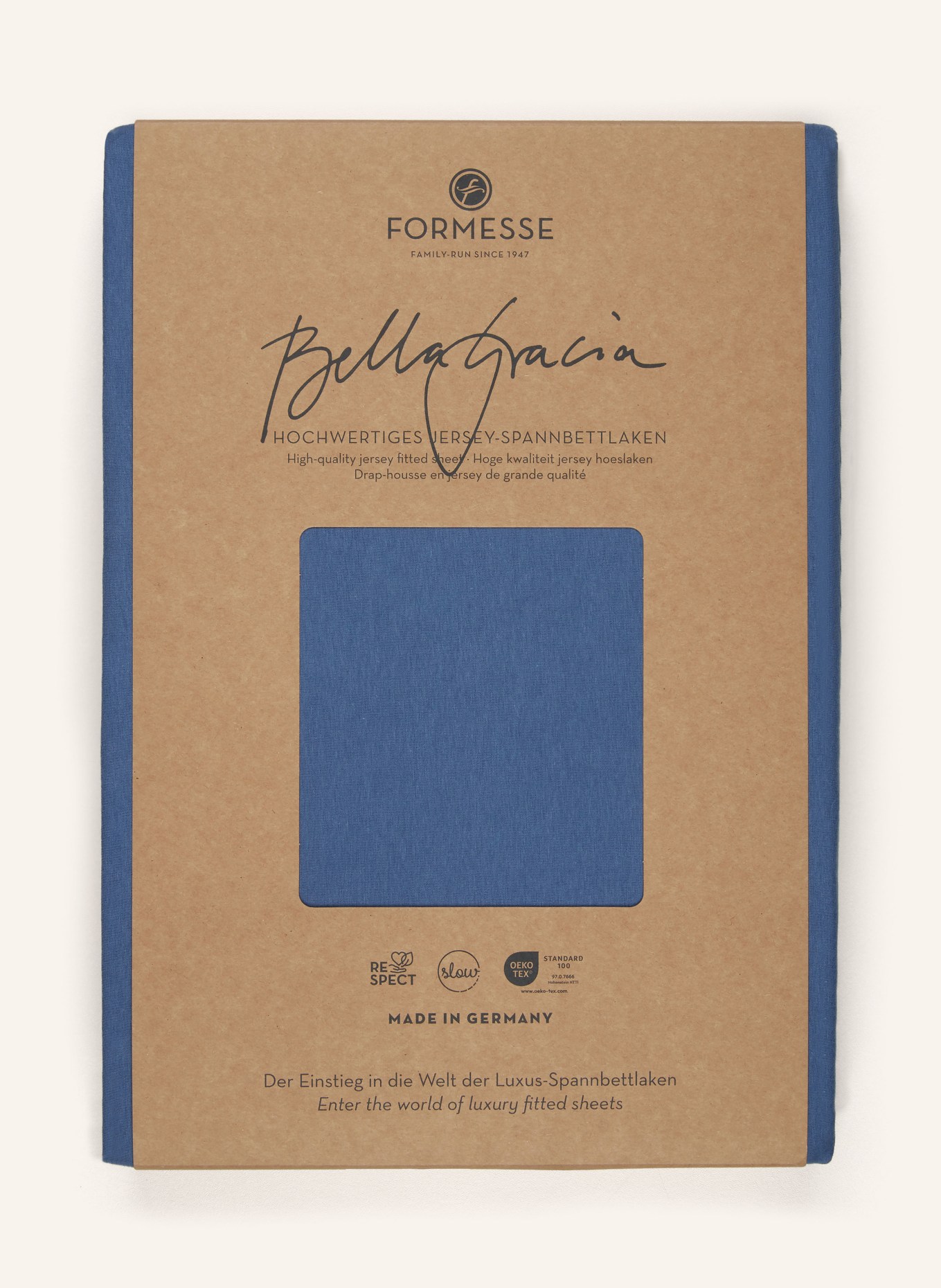 FORMESSE Spannbettlaken BELLA GRACIA: BLAU
