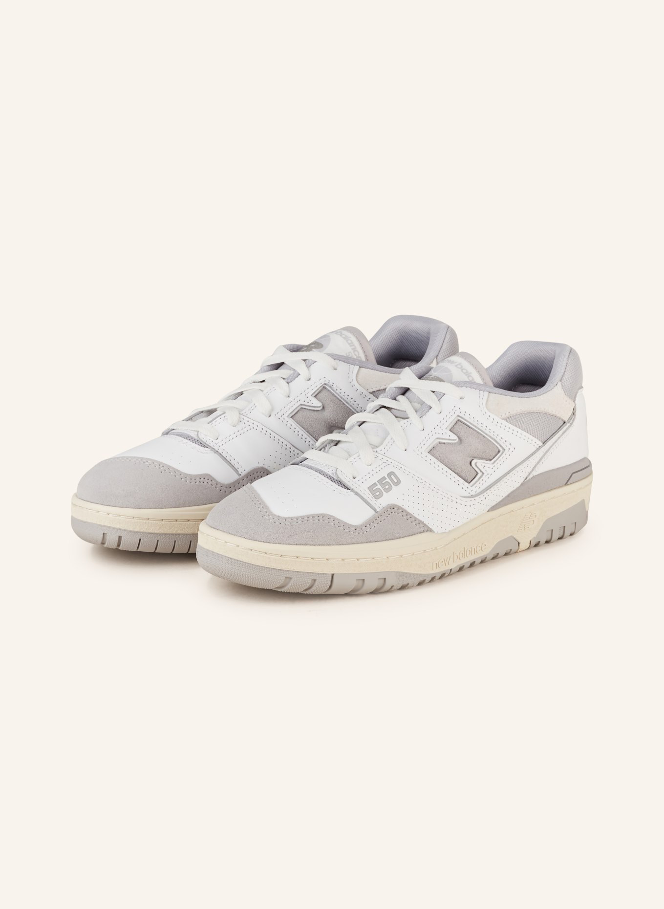 new balance Sneakers 550, Color: WHITE/ GRAY (Image 1)