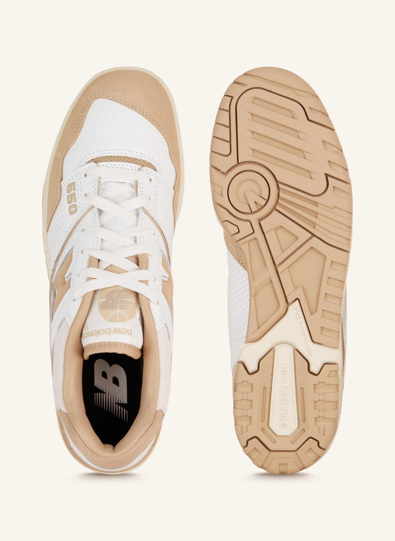 new balance Sneakers 550, Color: WHITE/ BEIGE (Image 5)