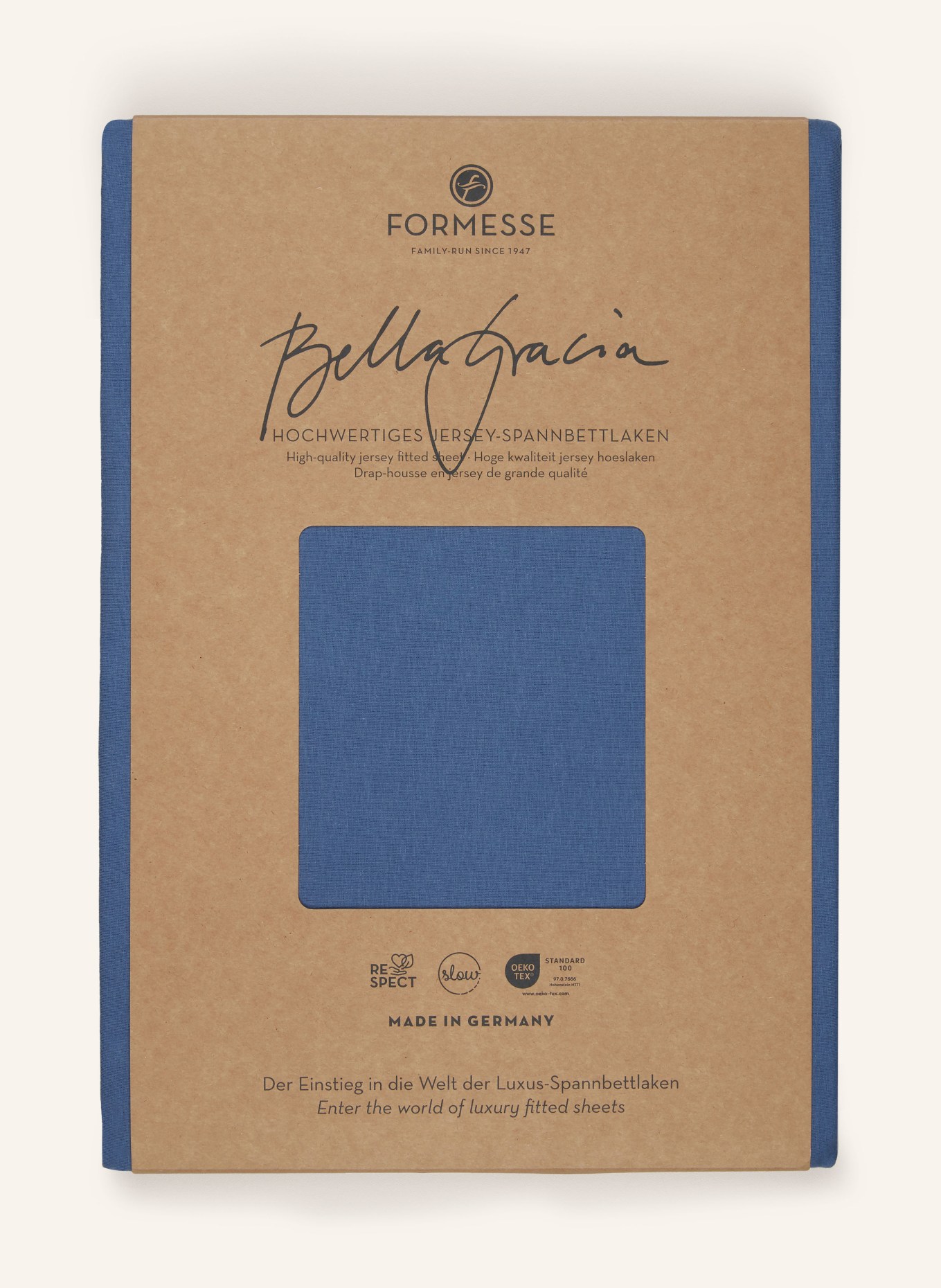 FORMESSE Prześcieradło z gumką BELLA GRACIA: NIEBIESKI