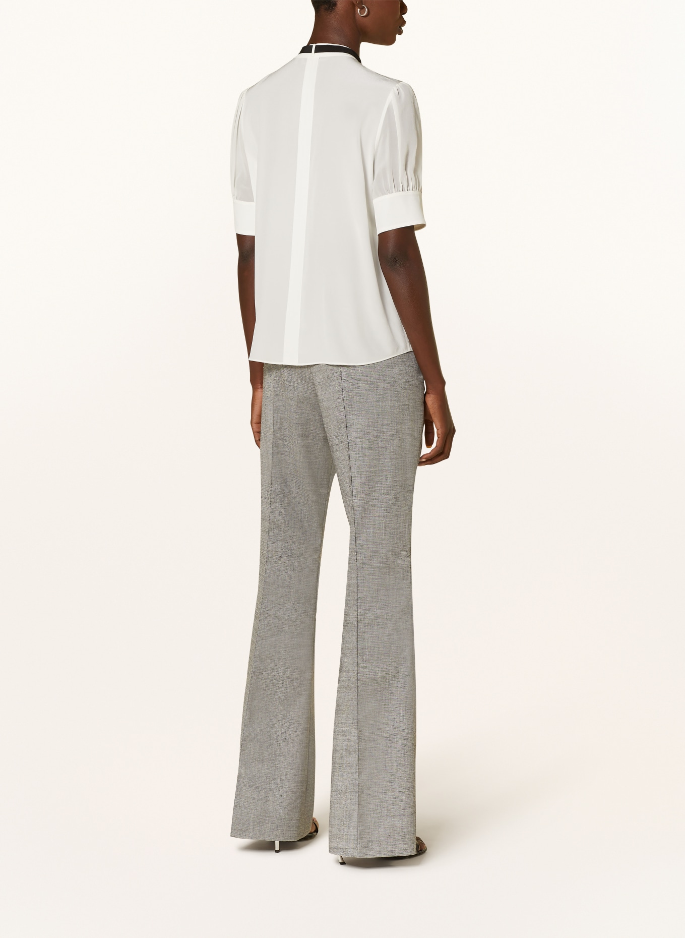 DOROTHEE SCHUMACHER Silk blouse PLEATED BEAUTY BLOUSE with rivets, Color: WHITE (Image 3)