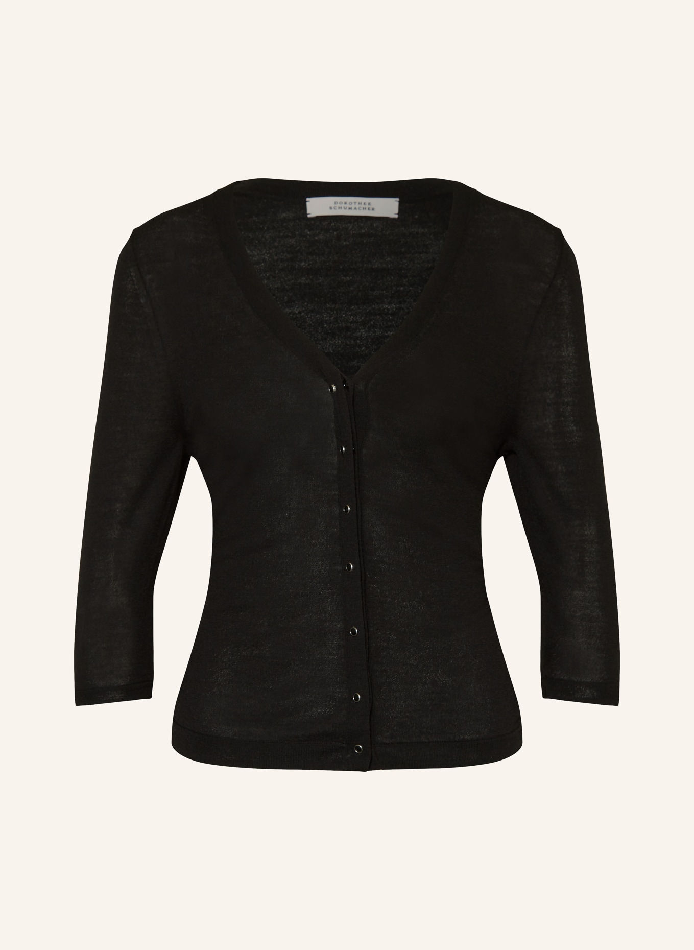 DOROTHEE SCHUMACHER Strickjacke REFINED ESSENTIALS CARDIGAN mit 3/4-Arm, Farbe: SCHWARZ (Bild 1)