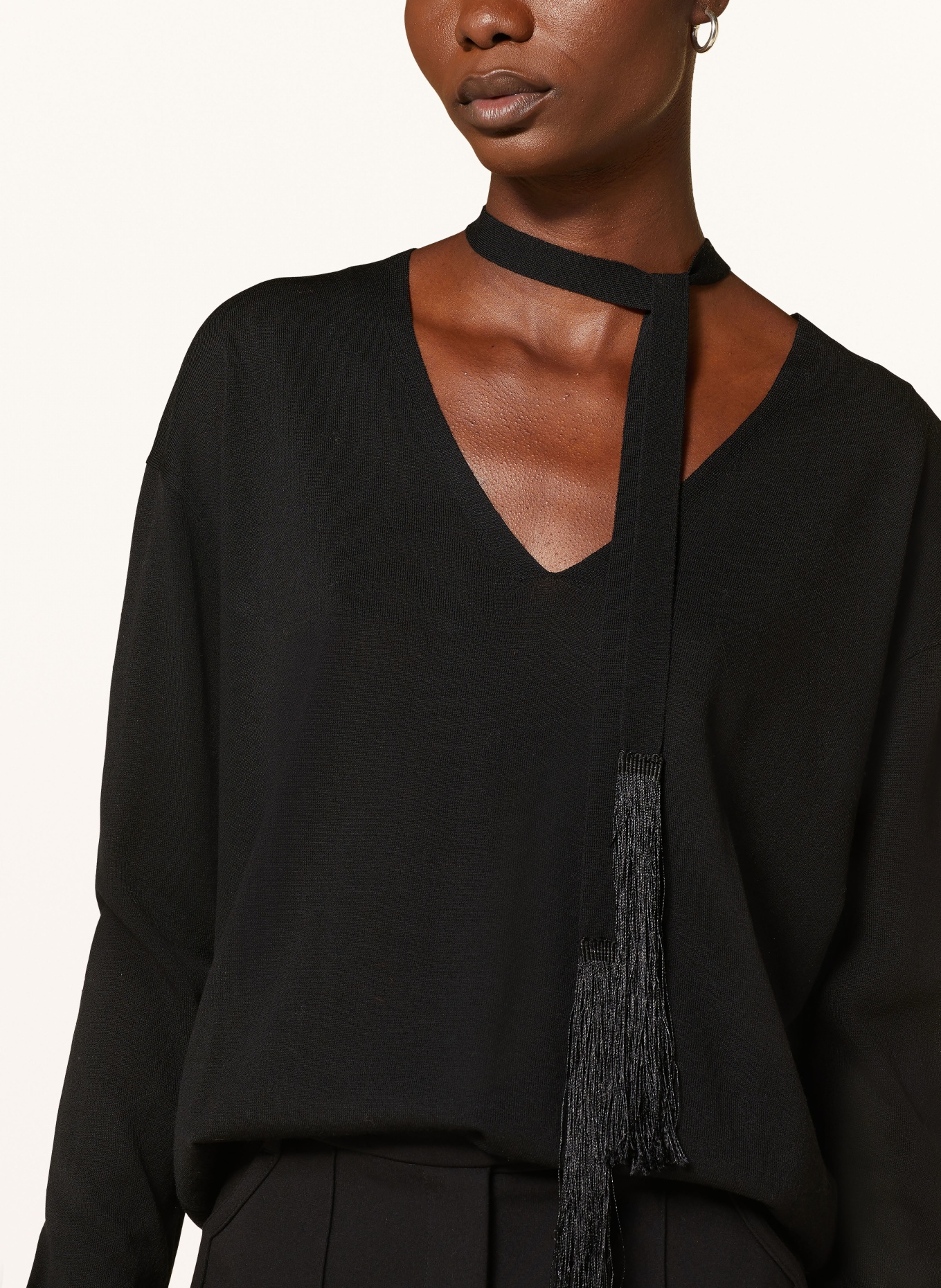DOROTHEE SCHUMACHER Sweater REFINED ESSENTIALS PULLOVER, Color: BLACK (Image 4)
