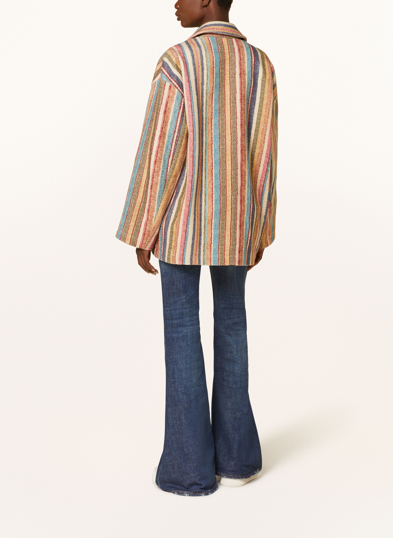 DOROTHEE SCHUMACHER Jacke STRIPED COMFORT JACKET: BLAU / GRÜN / BRAUN
